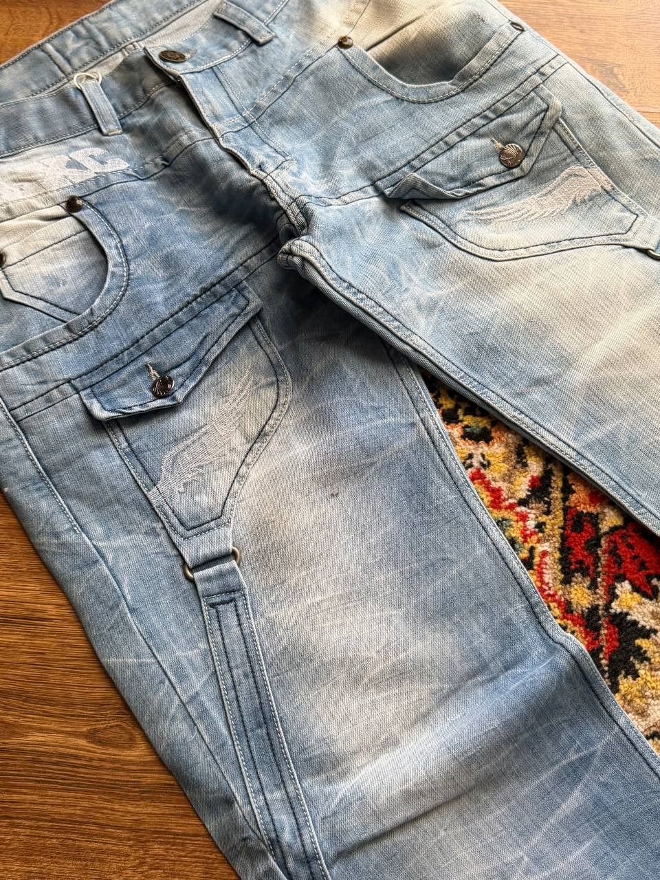 Japanese Brand Vintage 00's Flared Bootcut Baggy Balenci Style Jeans Size US 32 / EU 48 - 8 Thumbnail