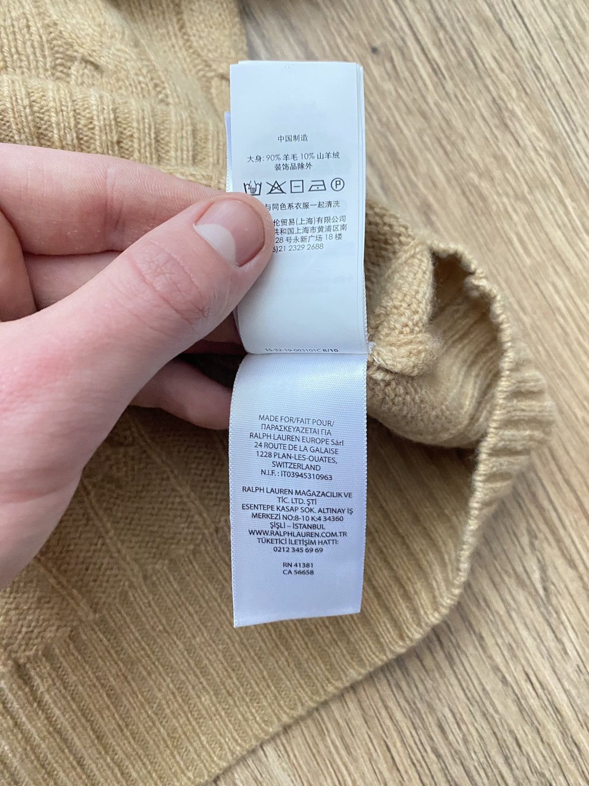 Polo Ralph Lauren × Vintage Polo Ralph Lauren beige wool cashmere soft touch sweater Size US XL / EU 56 / 4 - 8 Thumbnail