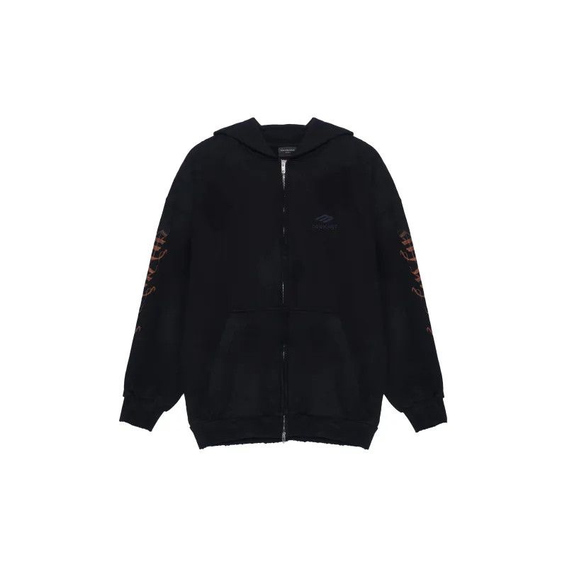 Balenciaga Turn Wide Fit Zip-Up Hoodie | Grailed