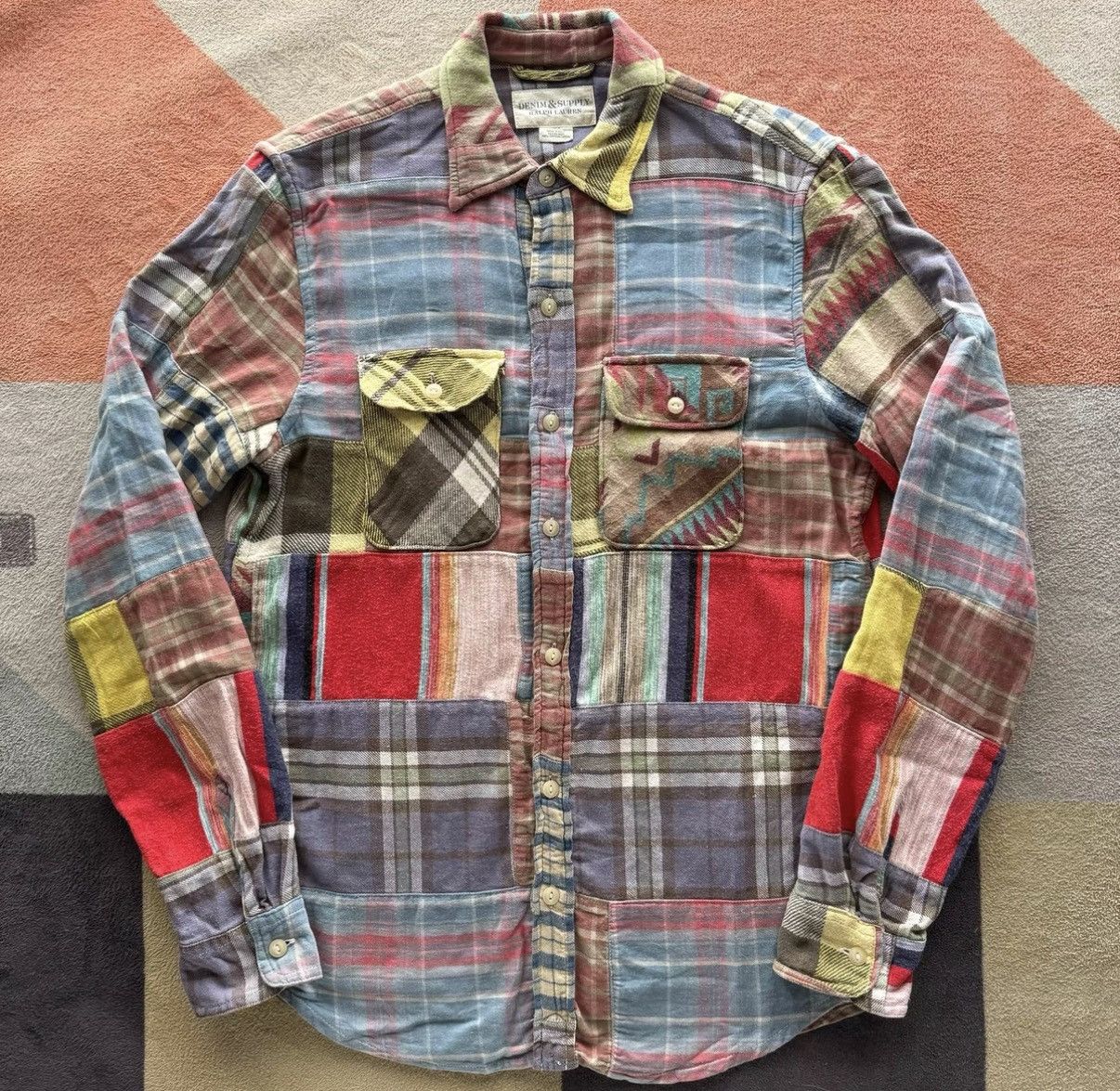 Denim & Supply Ralph Lauren Ralph Lauren Denim Supply Southwestern Patchwork Shirt K22 Size US S / EU 44-46 / 1 - 1 Thumbnail