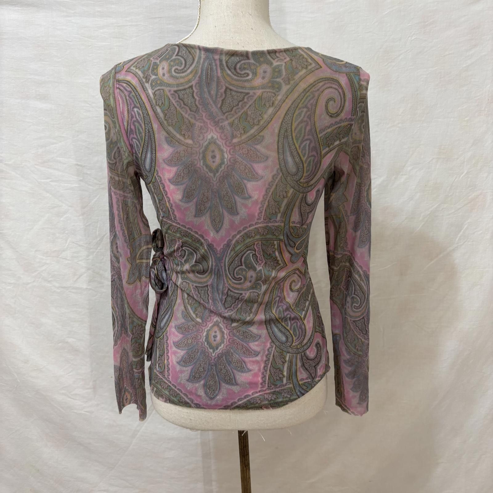 Other Y2K paisley pastel nylon mesh fairy-core blouse size medium Size M / US 6-8 / IT 42-44 - 4 Thumbnail