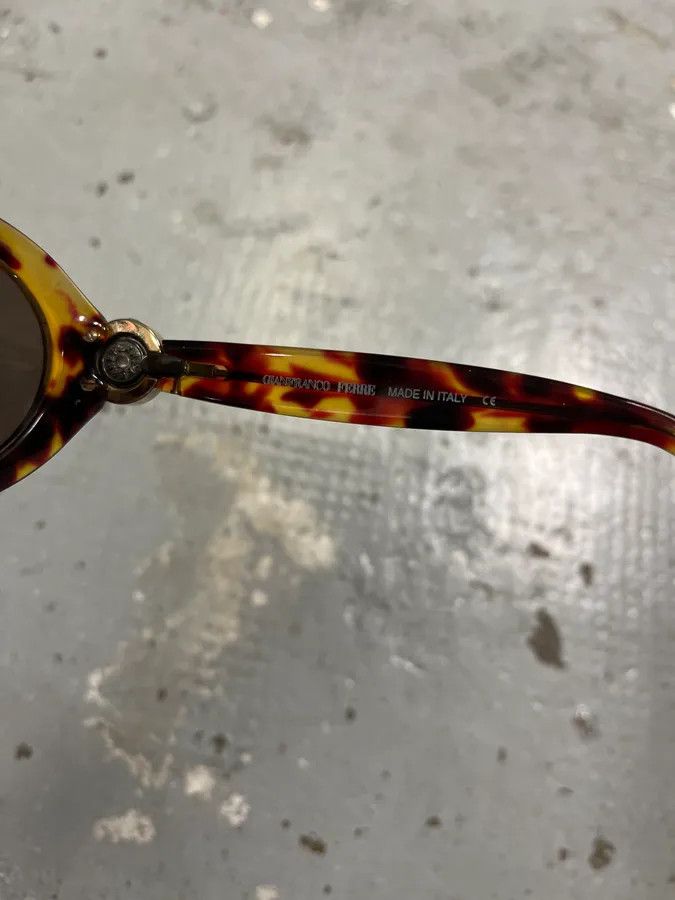 Gianfranco Ferre 1990s Gianfranco Ferre Brown Marble Sunglasses Size ONE SIZE - 5 Thumbnail