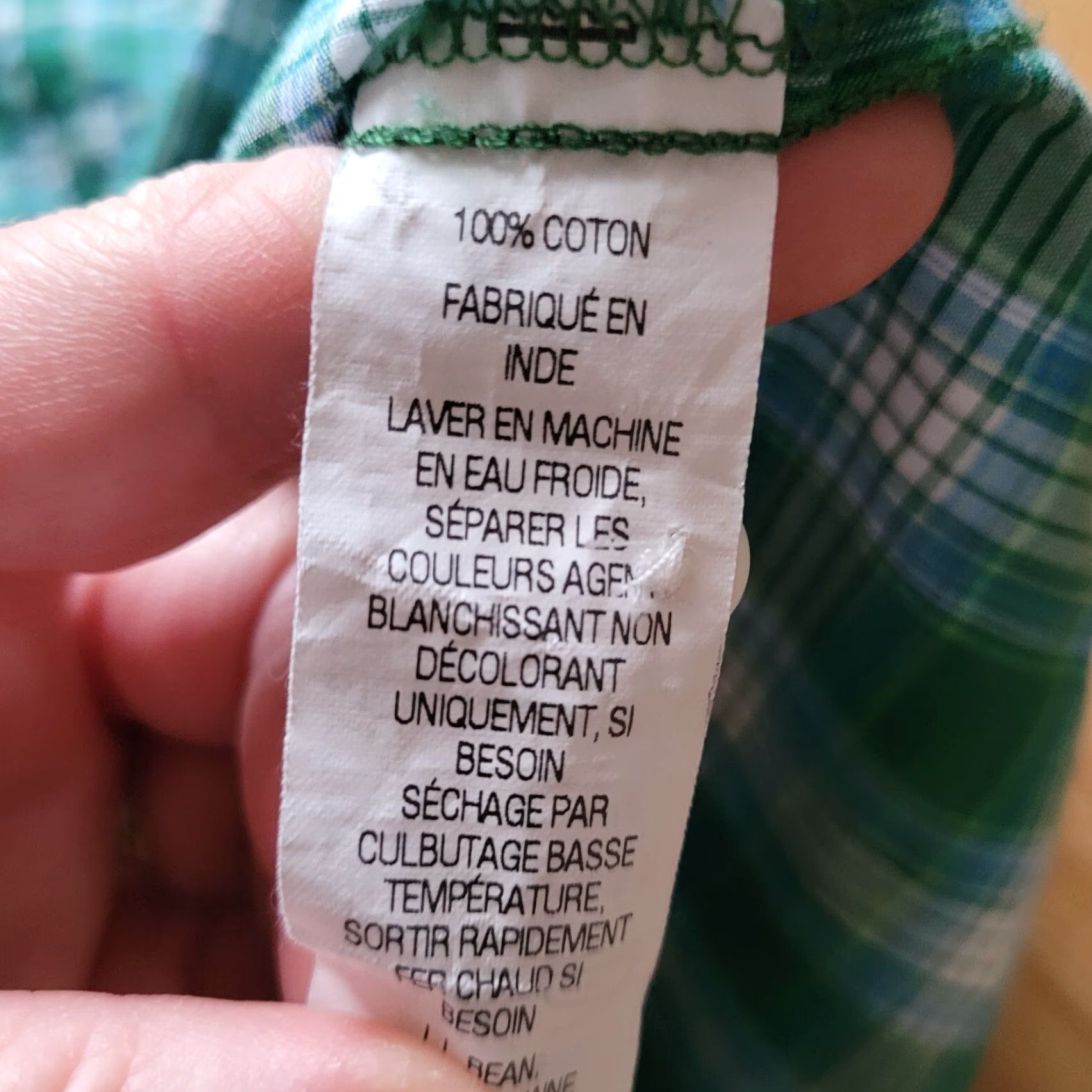 Vintage LL Bean Top Shirt Womens M Green Plaid 1/4 Button Classic Collared Everyday Blouse Knit Cotton Long Sleeve Casual Business Travel Mens? Size M / US 6-8 / IT 42-44 - 7 Thumbnail