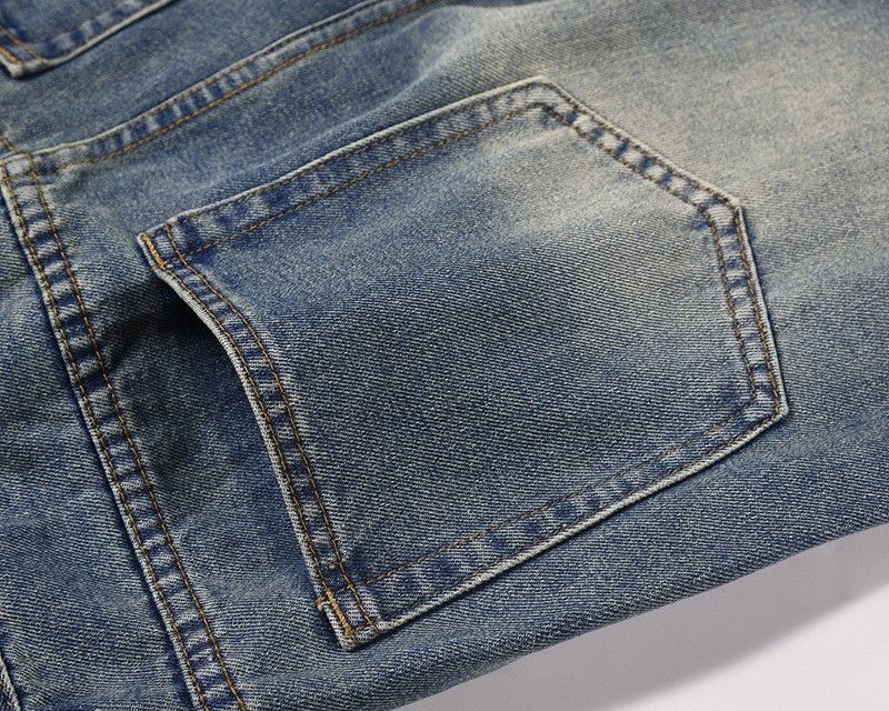 Jean American retro whiskered distressed straight work jeans Size US 32 / EU 48 - 6 Thumbnail