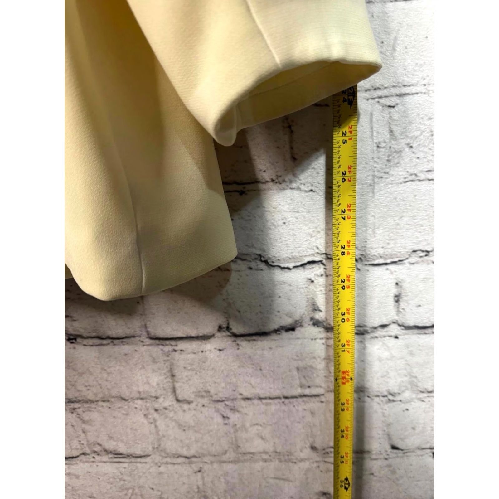 Vintage Moshita Couture Women's Blazer Jacket Beige 16 Long Sleeve Cotton Satin Embellishment Crystal Buttons Medium Length Formal Business Men/Women Size XXL / US 16-18 / IT 52-54 - 5 Thumbnail