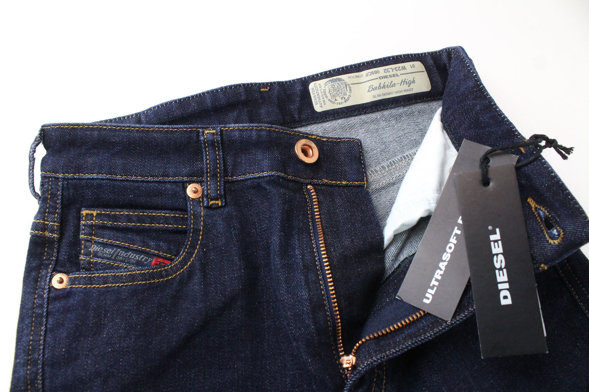 Diesel BABHILA-HIGH 069CF W23/L32 Girls Blue Jeans 71255 Size 23" - 4 Thumbnail