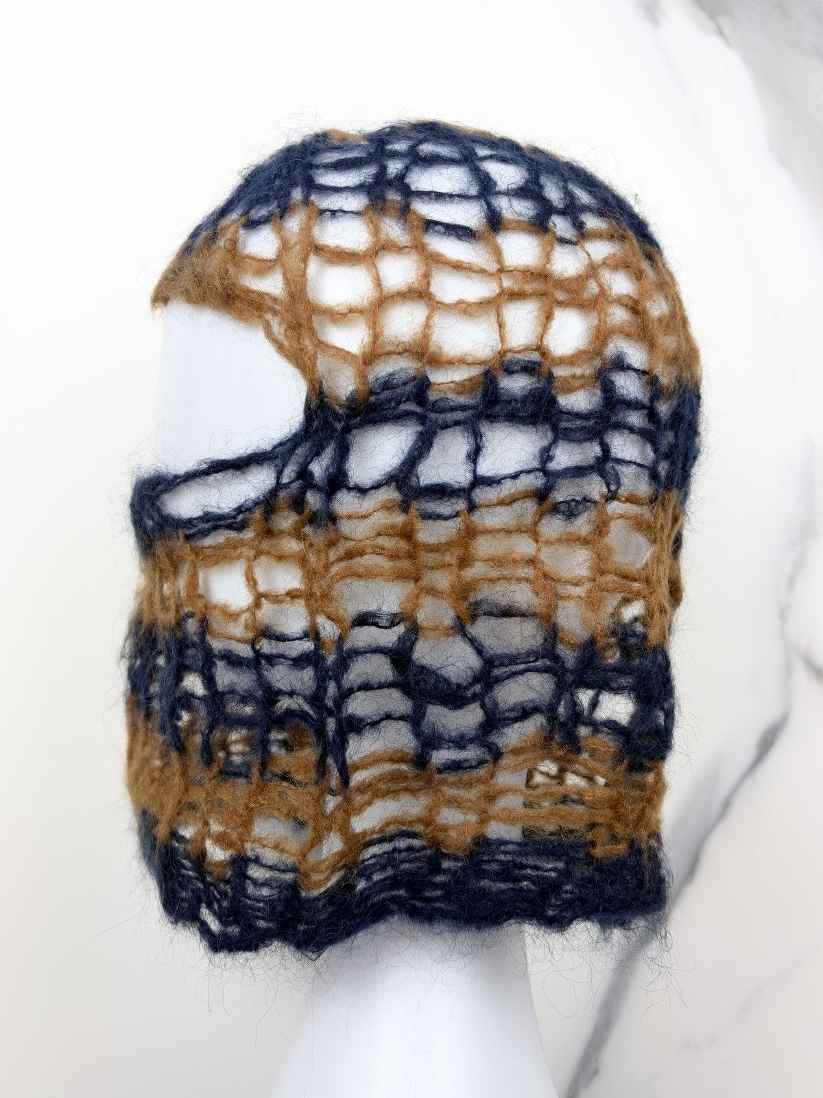 Raf Simons AW20 Raf Simons Mohair Knit Balaclava Face Mask Orange Size ONE SIZE - 1 Thumbnail