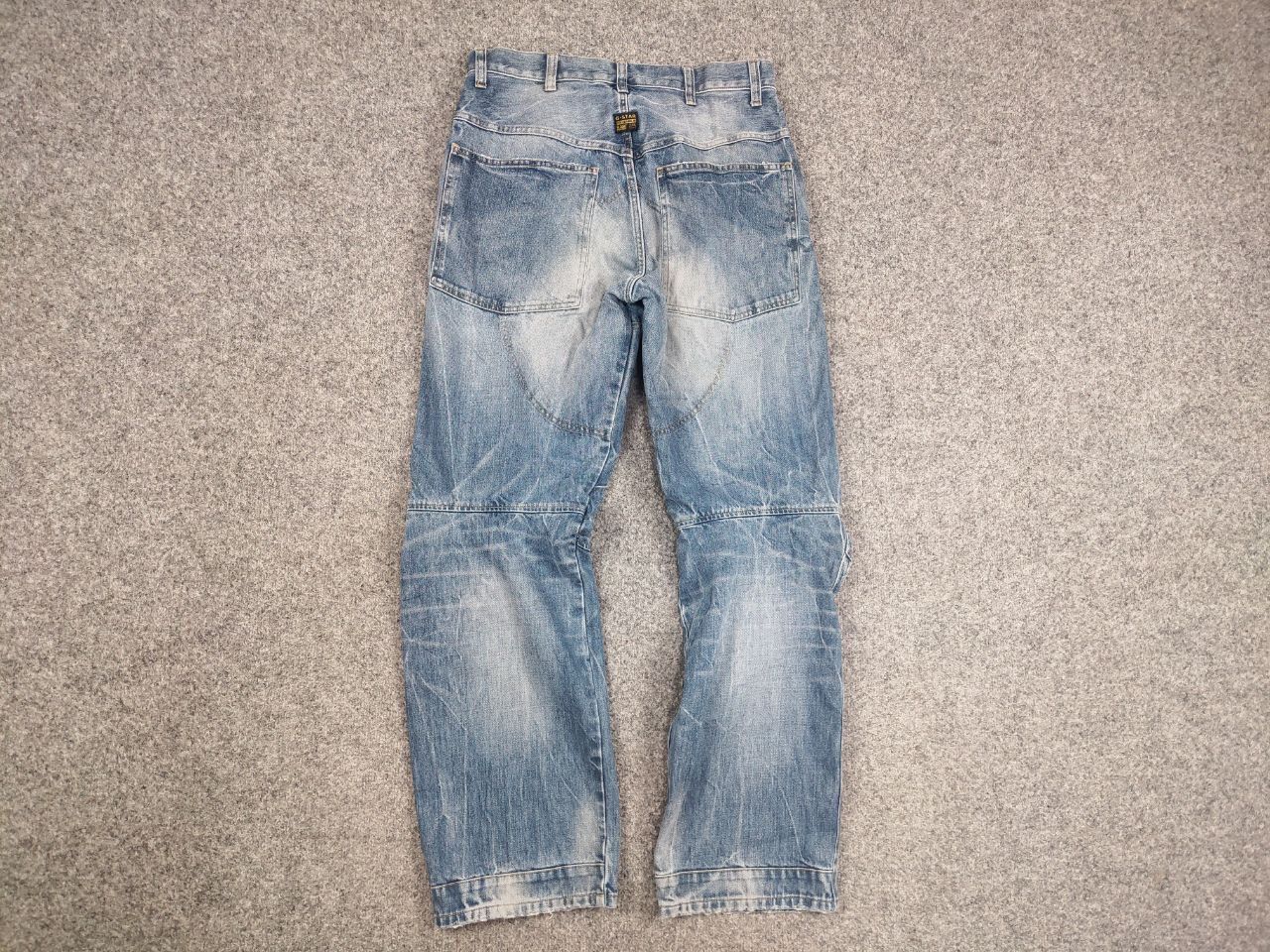 G-Star Vintage G Star Raw 3D Loose Double Knee Faded Denim Jeans Size US 33 - 10 Thumbnail
