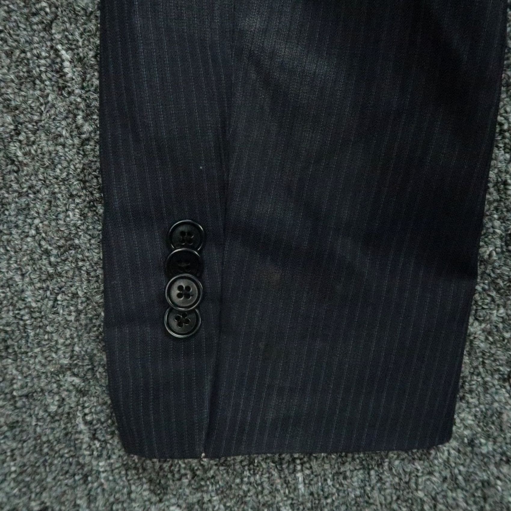 John Varvatos John Varvatos Blazer Mens 42L Blue Pinstripe Wool Lined Sport Coat Jacket Size 42R - 7 Thumbnail
