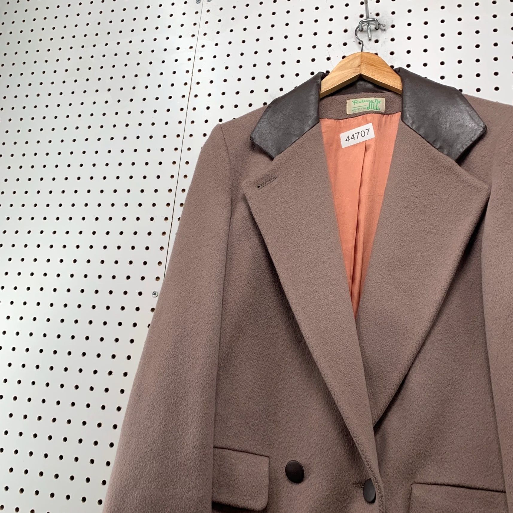 Vintage VINTAGE Fashion Of Jill Wool Coat Womens L Pink Leather Trim Overcoat Size L / US 10 / IT 46 - 6 Thumbnail