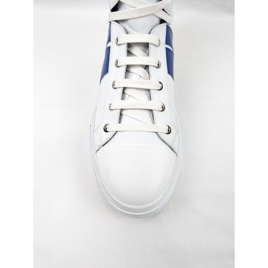 Amiri o1rshd1 Leather Sunset Sneakers in White/Blue Size US 12 / EU 45 - 6 Thumbnail