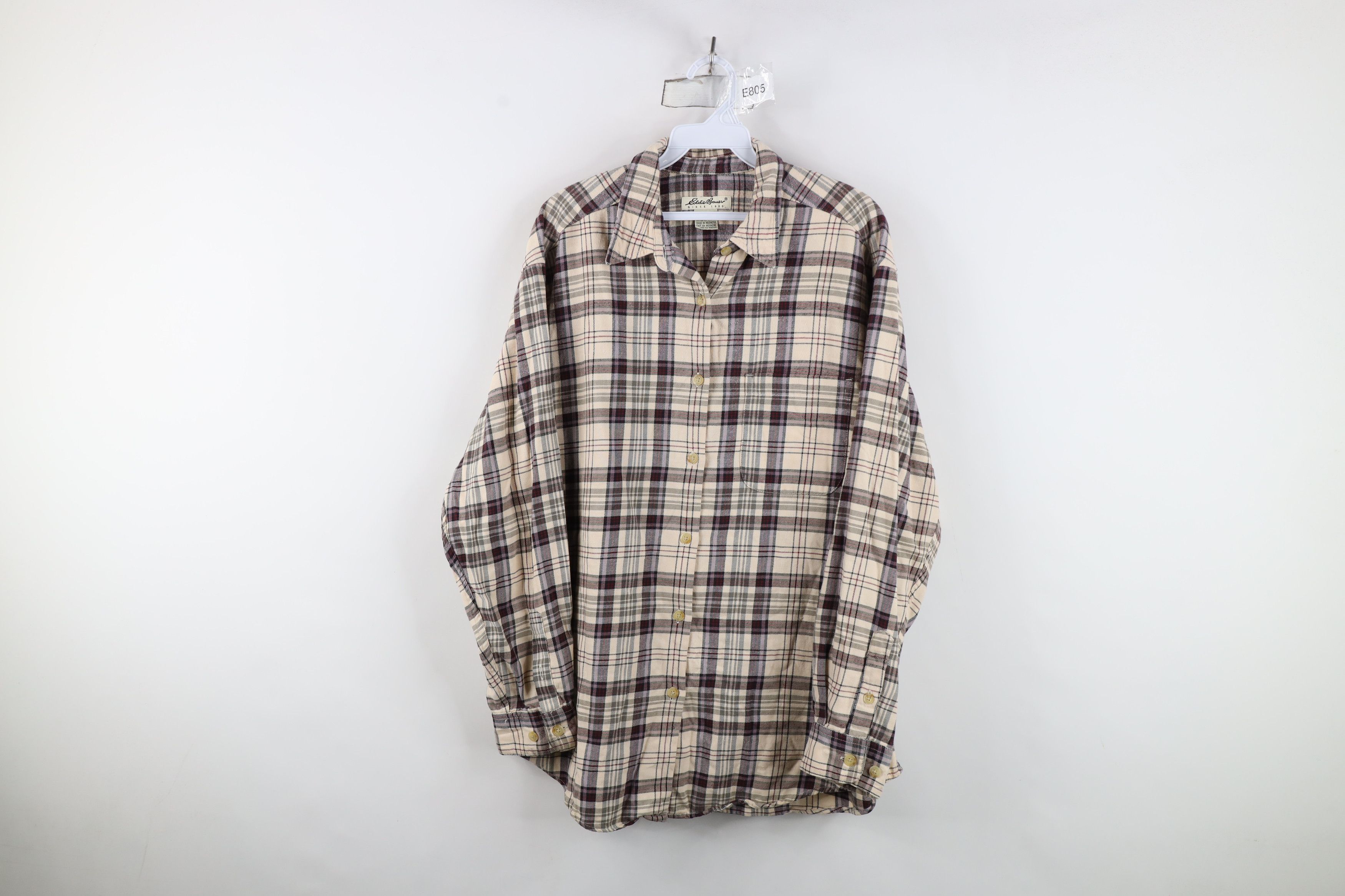 Eddie Bauer Vintage 90s Eddie Bauer Flannel Collared Button Shirt Plaid Size L / US 10 / IT 46 - 1 Thumbnail