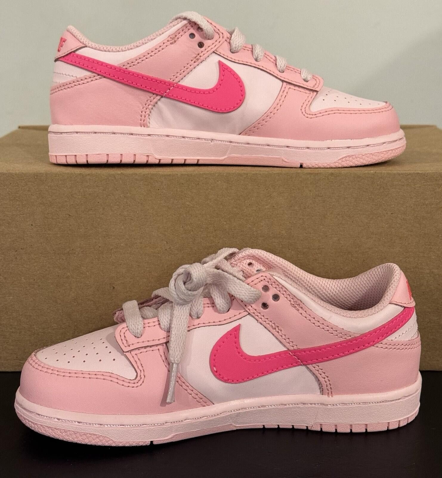 Nike Nike Kids Dunk Low DH9756-600 Triple Pink Size 1.5y . No Box Size US 5 / EU 37 - 3 Thumbnail