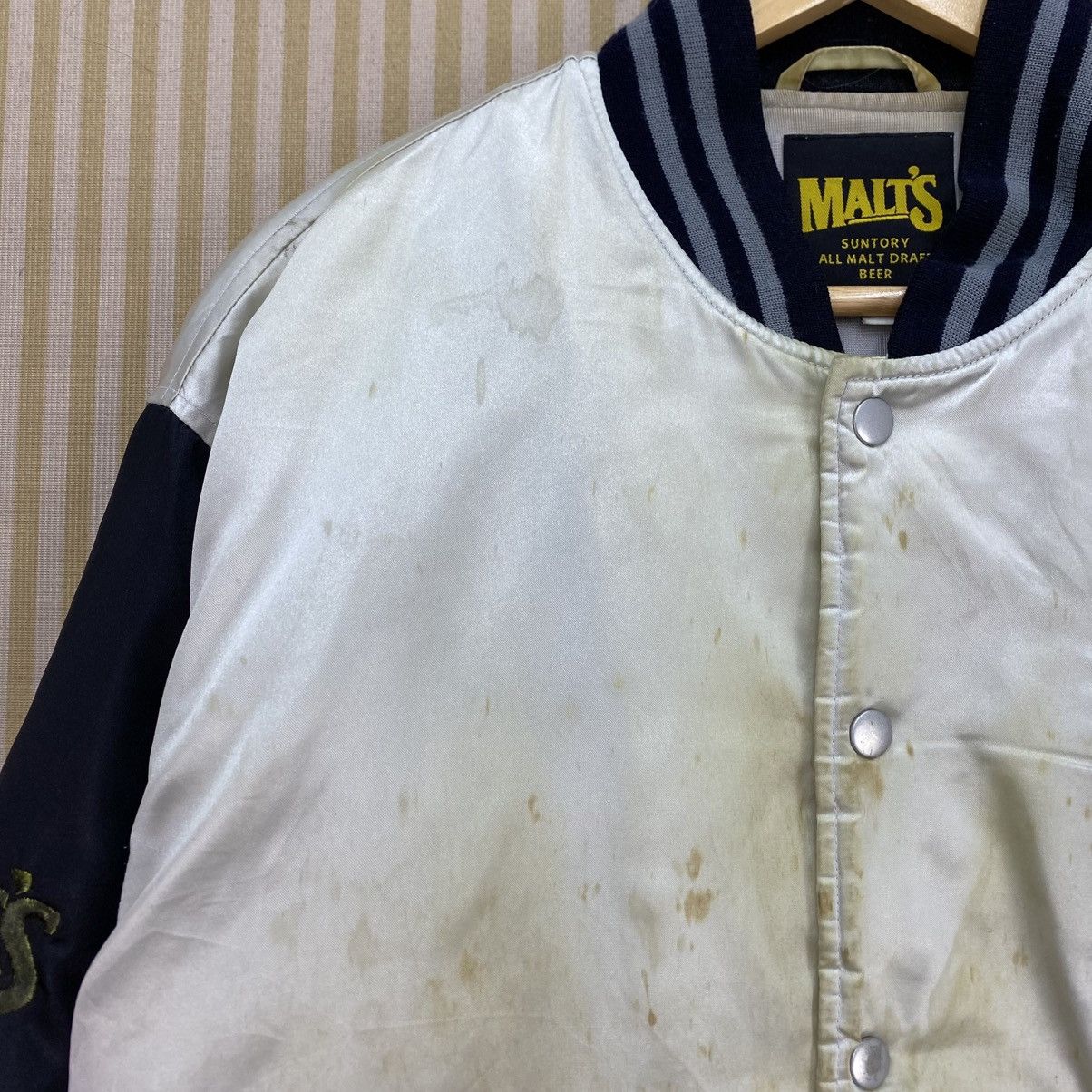 Japanese Brand 🫶 vintage Suntory Malts Japanese branded baseball Jacket Size US M / EU 48-50 / 2 - 3 Thumbnail