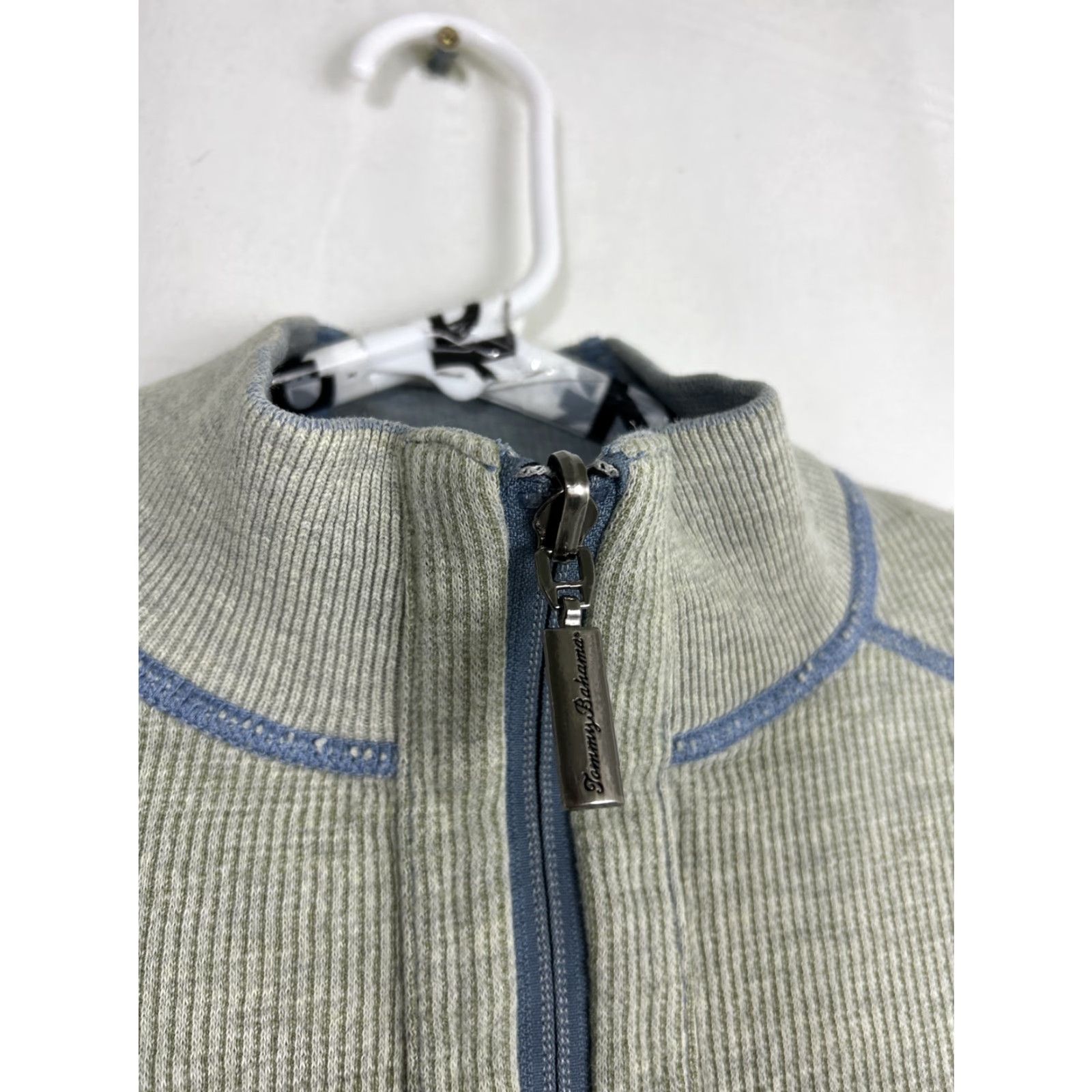 Tommy Bahama Tommy Bahama Mens Medium 1/4 Zip Reversible Pullover Sweater Long Sleeve Cotton Size US M / EU 48-50 / 2 - 7 Thumbnail