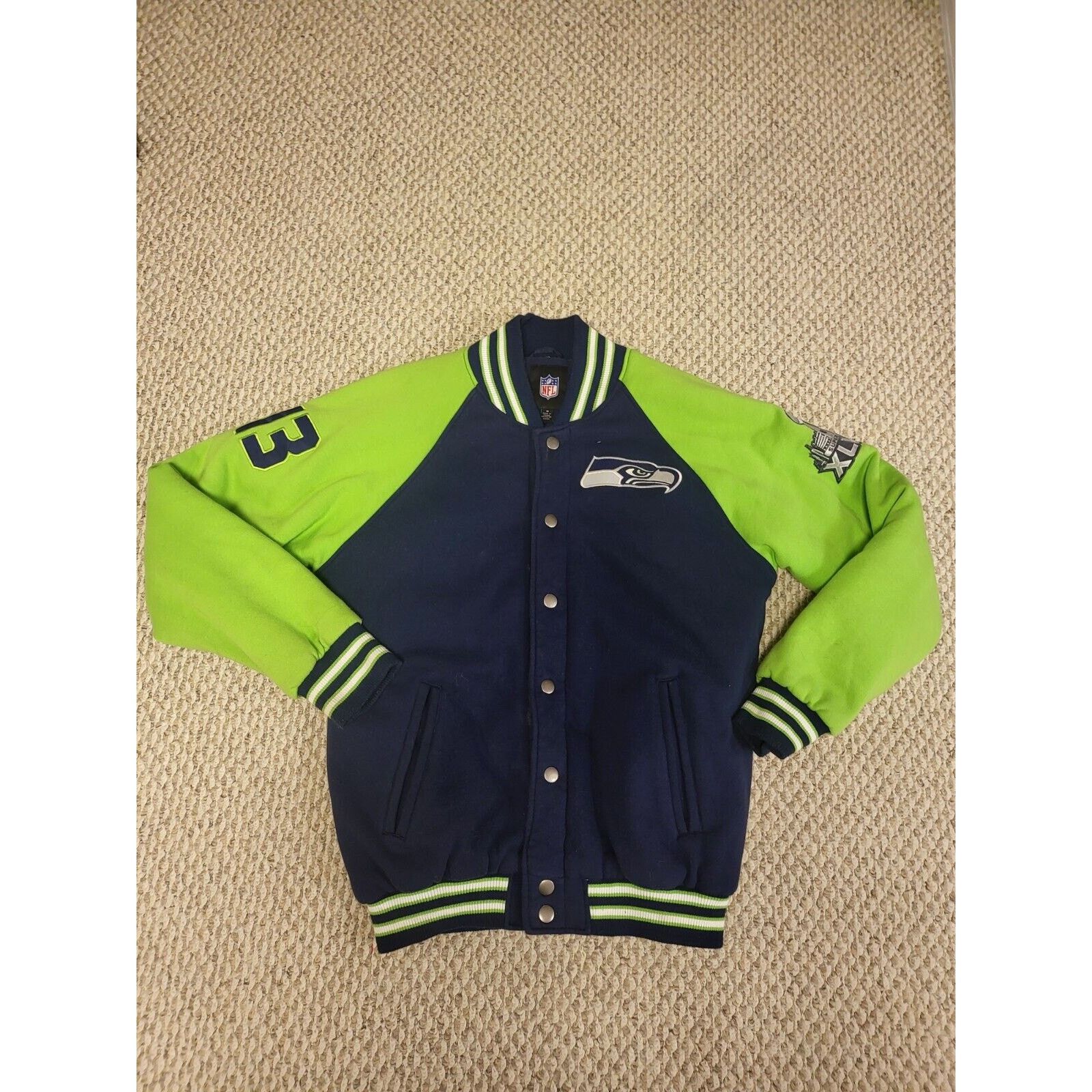 NFL Seattle Seahawks varsity style jacket NFL Superbowl Size US M / EU 48-50 / 2 - 6 Thumbnail