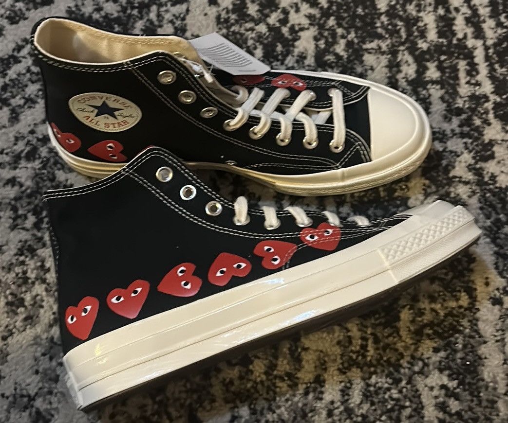 Comme des Garcons PLAY COMME des GARÇONS PLAY Converse Chuck 70 Heart Sneakers Size US 10 / IT 40 - 6 Thumbnail