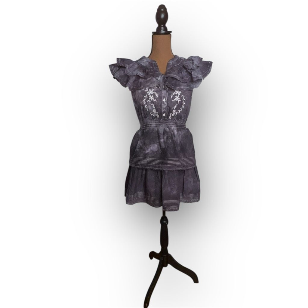LoveShackFancy LoveShackFancy x Target, Charcoal Unique Tie Dyed Penelope D Size XS / US 0-2 / IT 36-38 - 2 Thumbnail