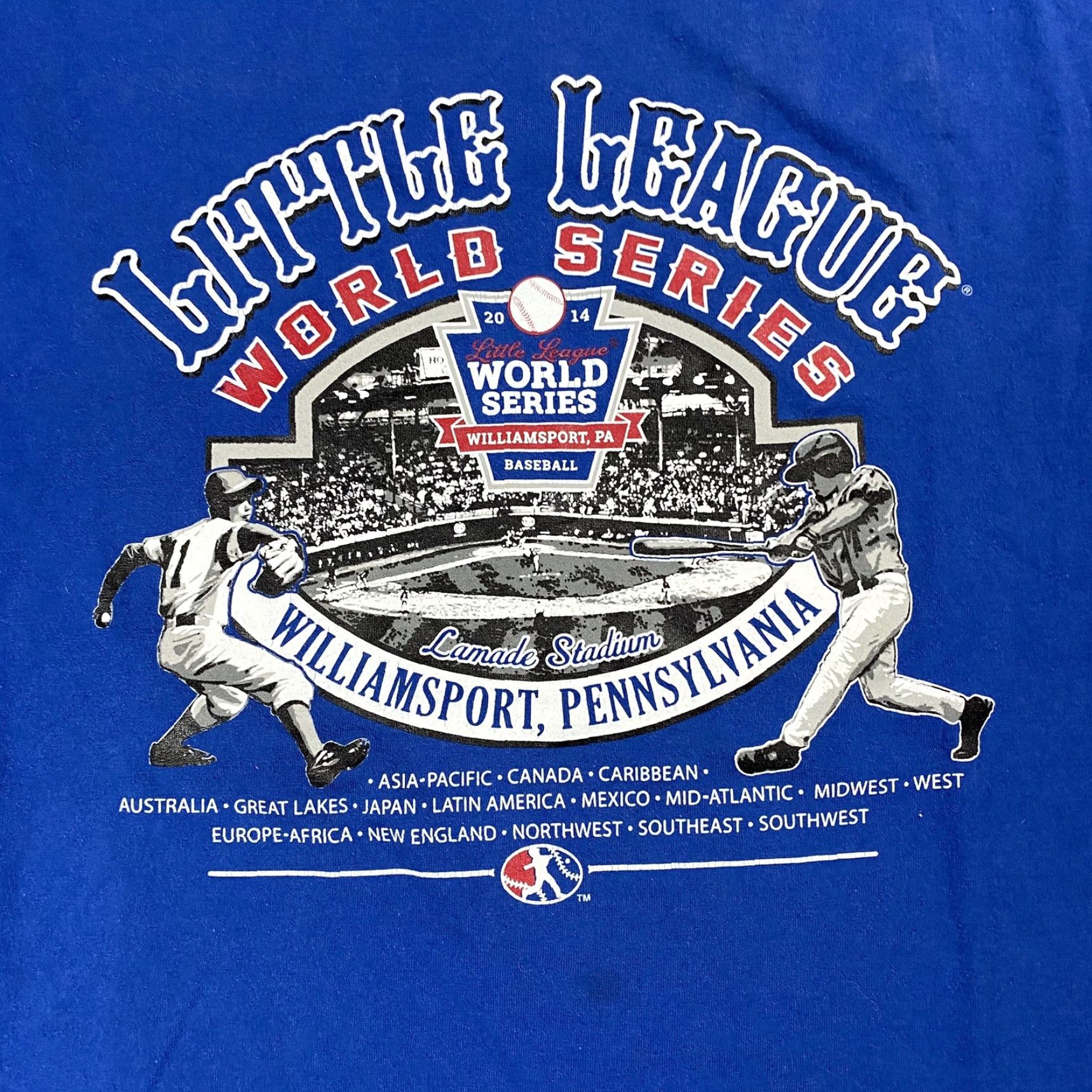 Russell Athletic VINTAGE 2014 WILLIAMSPORT LITTLE LEAGUE WORLD SERIES BASEBALL SHIRT Russell Athletic 2XL Men Blue Short Sleeve Crew Neck Size US XXL / EU 58 / 5 - 2 Thumbnail
