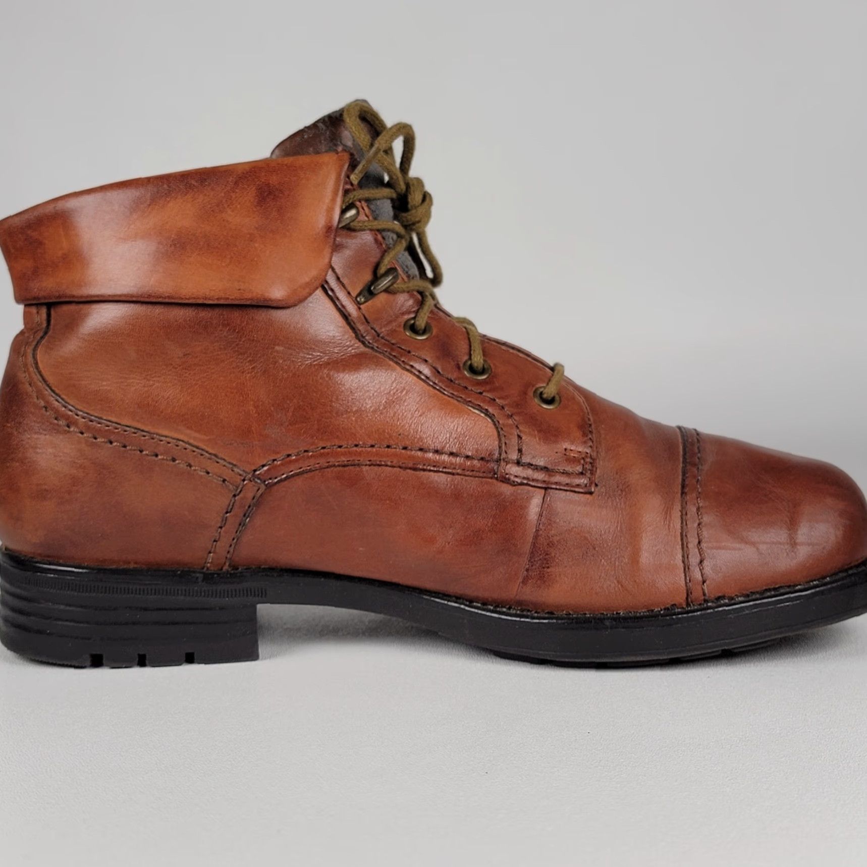 Vintage Earth Spirit Ankle Bootie Women Brown 10 Casual Workwear Indoor Outdoor Low Heel Round Toe Zip Strap Rope Vintage No N/A Size ONE SIZE - 5 Thumbnail