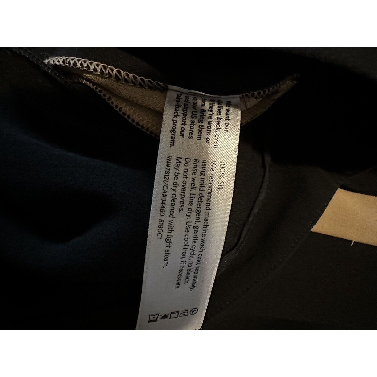 Eileen Fisher EILEEN FISHER Sz 12 Black Silk Georgette Crepe Stripe Pants Size 34" / US 12 / IT 48 - 7 Thumbnail