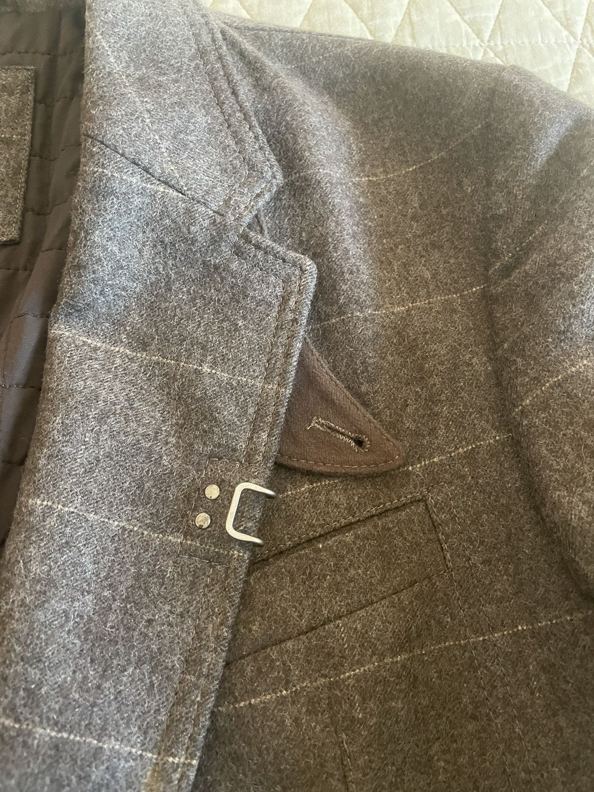 Hugo Boss Windowpane Check Flannel 'Casu-2' Jacket Size 42R - 2 Thumbnail