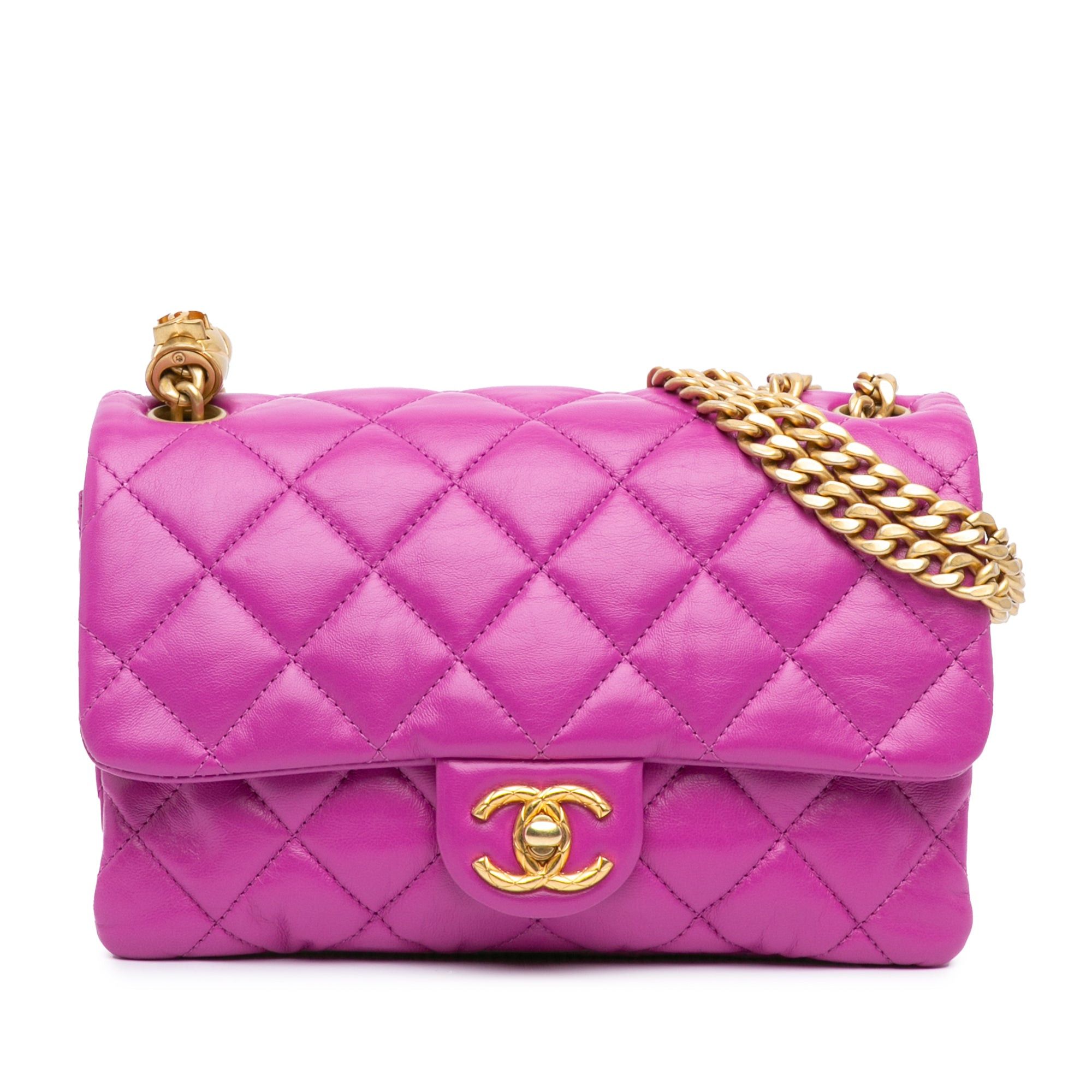 Chanel Chanel Small Quilted Lambskin Pillow Crush Flap Purple Size ONE SIZE - 1 Thumbnail
