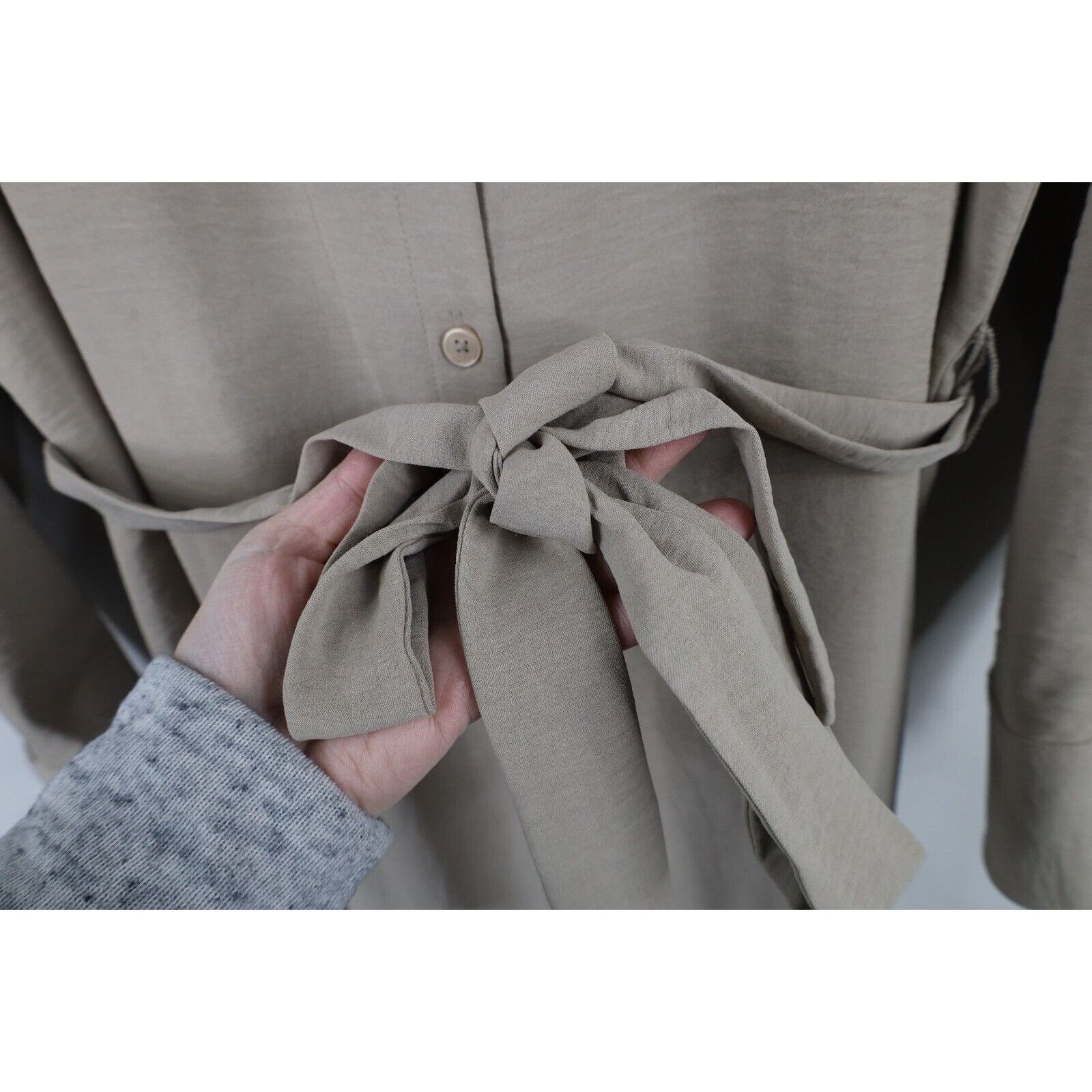 DKNY × Vintage Deadstock Vintage Y2K DKNY Long Sleeve Knit Tie Dress Size L / US 10 / IT 46 - 5 Thumbnail