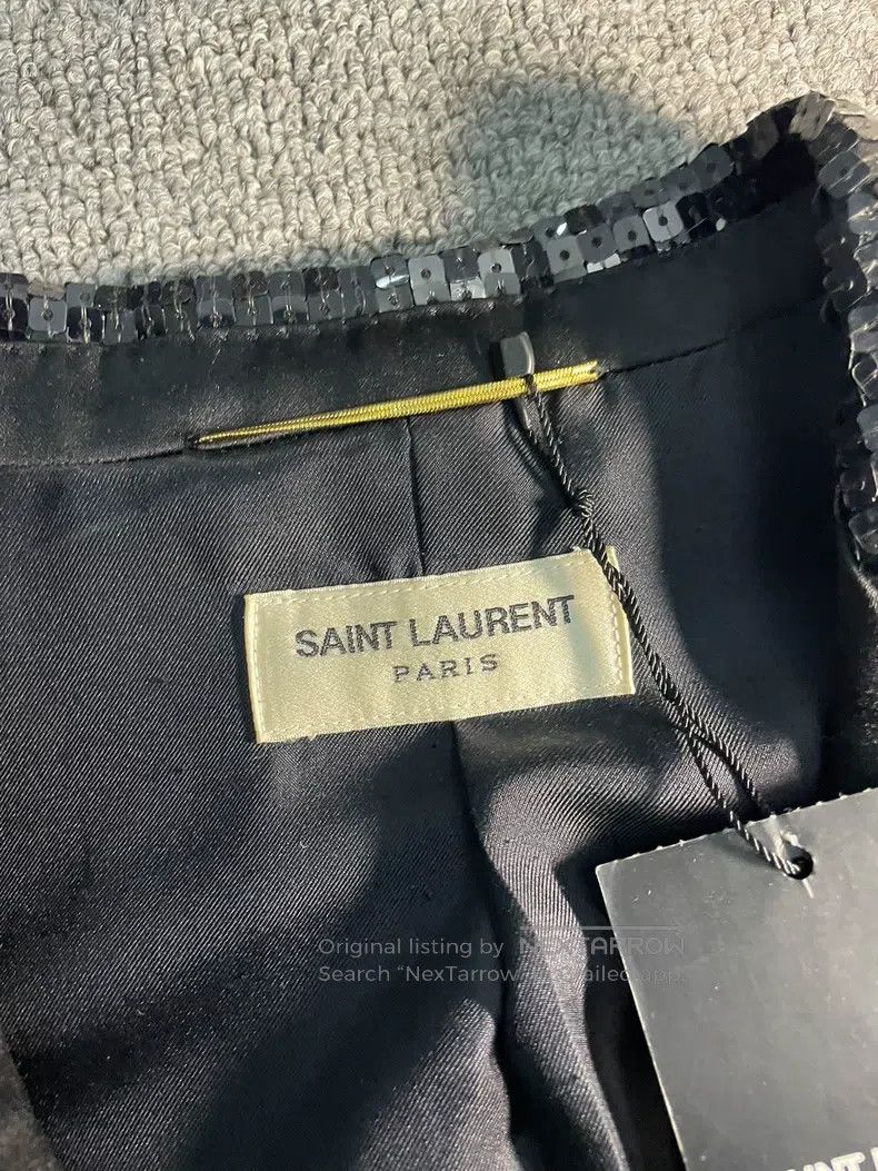 Saint Laurent Paris Saint Laurent Paris Black Scale Pattern Suit Size XS / US 0-2 / IT 36-38 - 4 Thumbnail