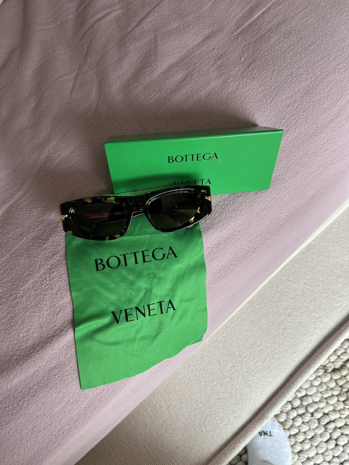 Bottega Veneta Bottega Veneta Tortoise Rectangular Sunglasses Size ONE SIZE - 5 Thumbnail