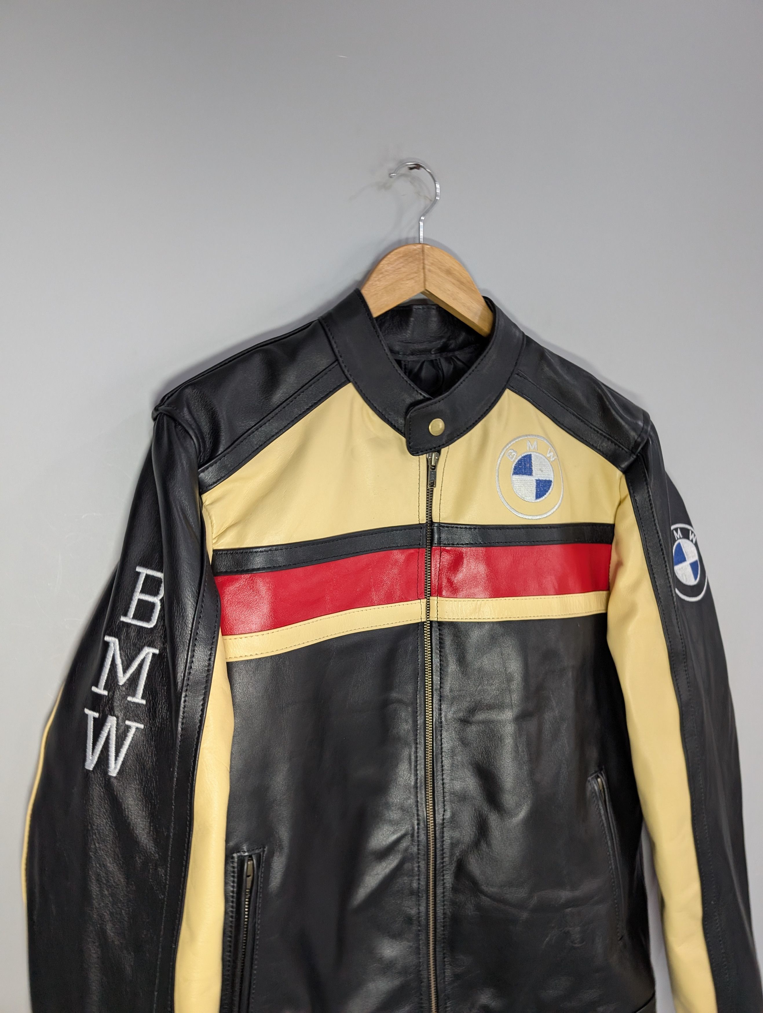 Vintage 🔥BMW🔥 Vintage 70s Racing Leather Jacket Rare Size XL / US 12-14 / IT 48-50 - 4 Thumbnail
