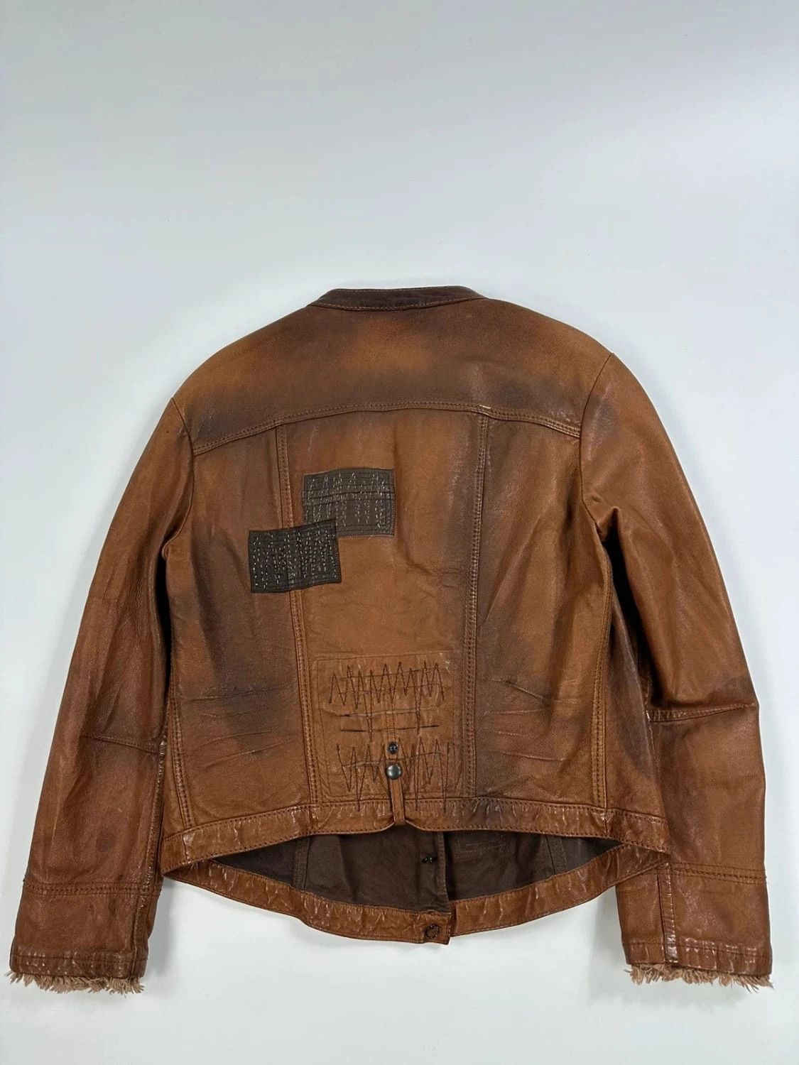 Marithe + Francois Girbaud Marithé + Francois Girbaud Patch Leather jacket Brown Size M / US 6-8 / IT 42-44 - 13 Thumbnail