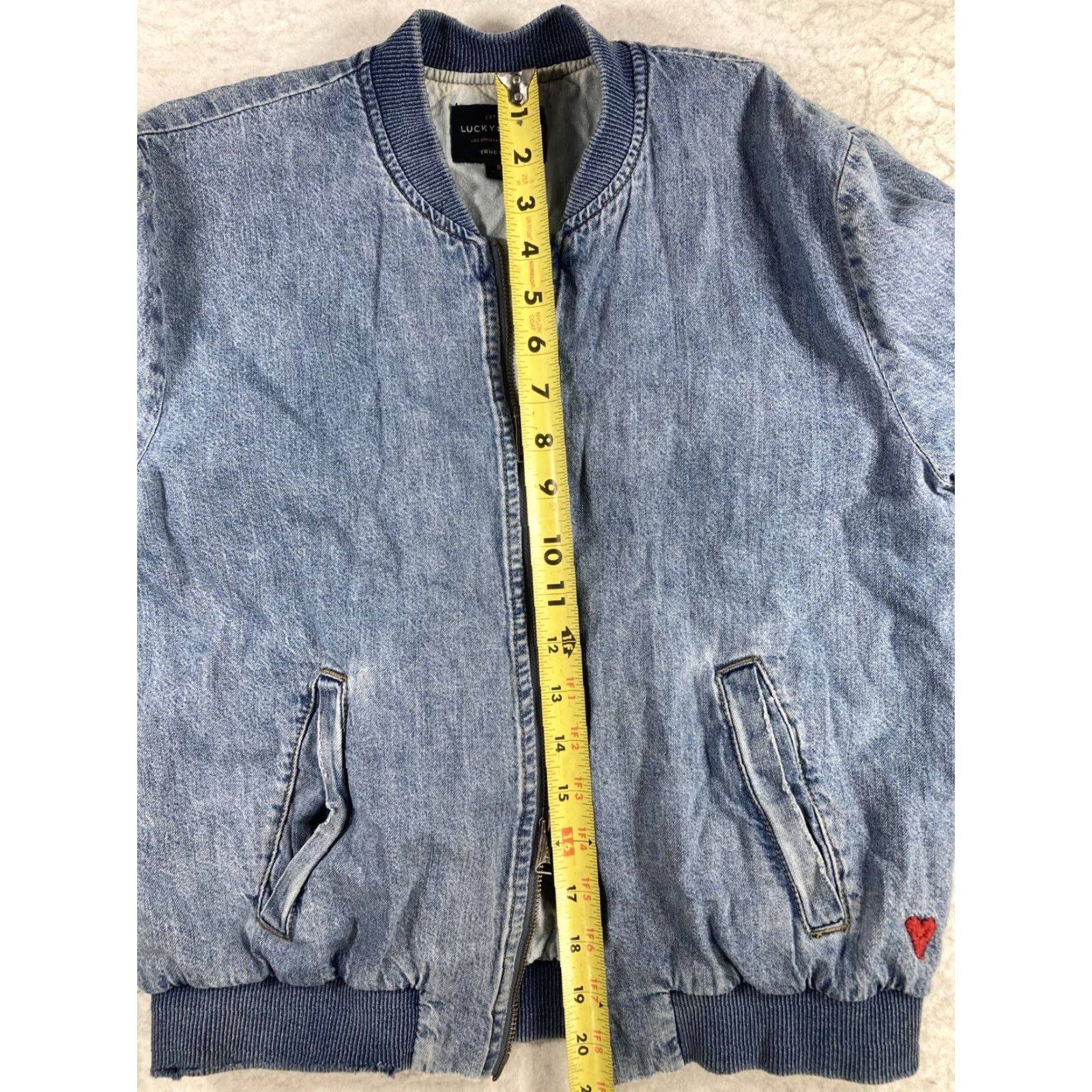 Lucky Brand VINTAGE Lucky Brand Denim Jacket Women's Small Blue Full Zip Size 28" / US 6 / IT 42 - 4 Thumbnail