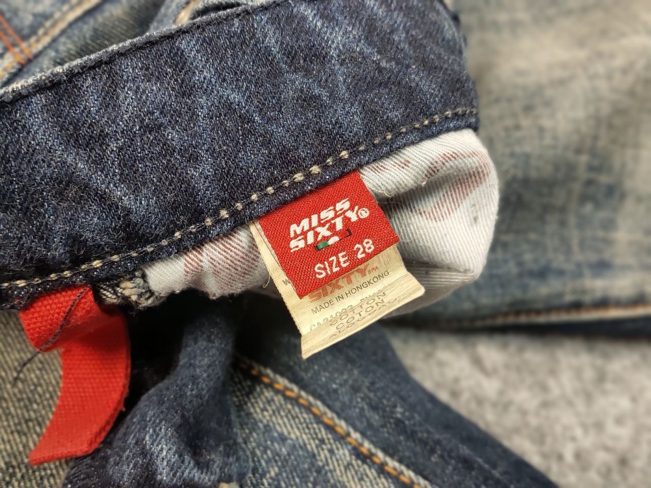 Miss Sixty Rare Vintage Y2K Miss Sixty Faded Denim Embroidered Jeans Size 28" / US 6 / IT 42 - 14 Thumbnail