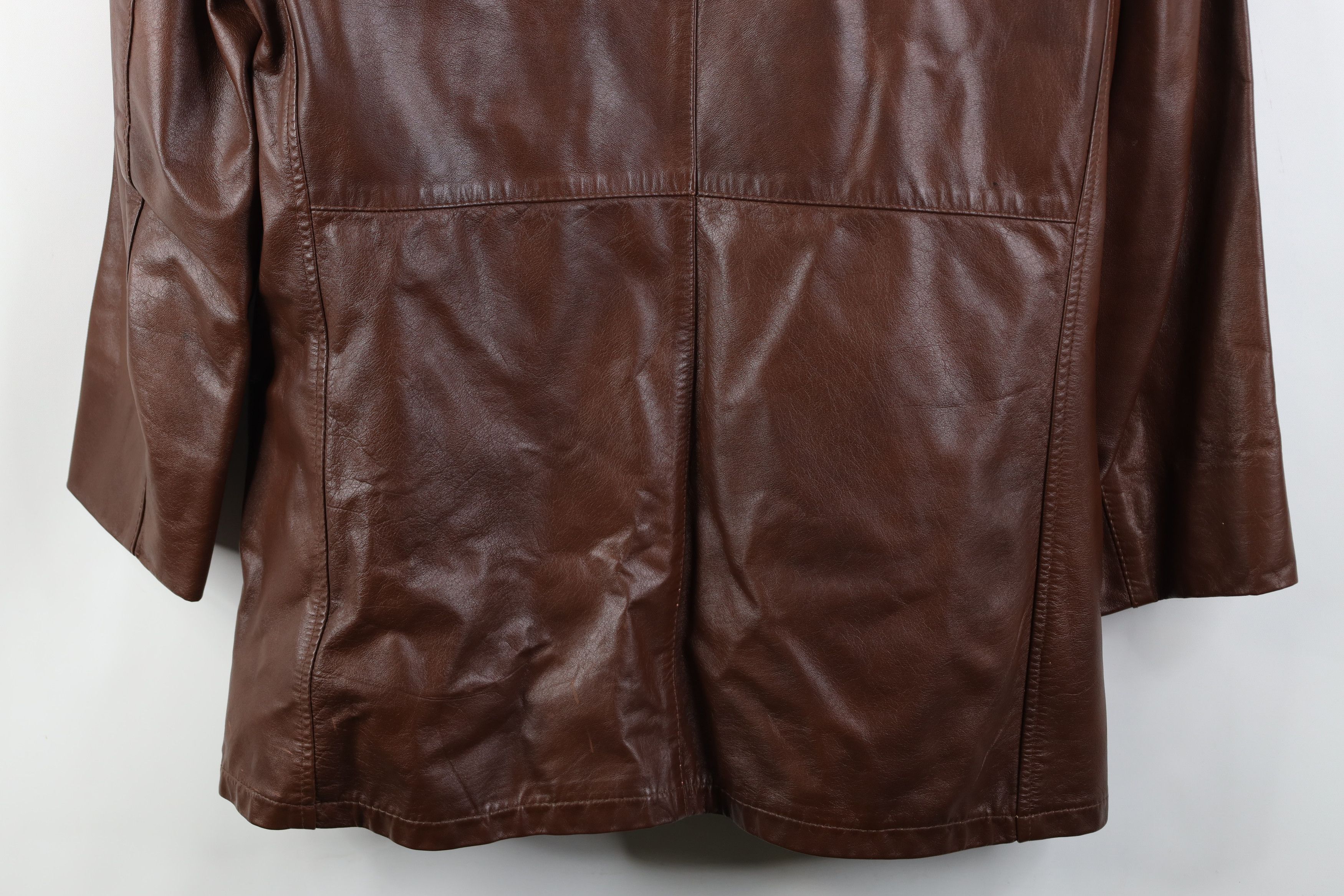 Vintage Vintage 70s Streetwear Full Button Collared Jacket Brown USA Size US L / EU 52-54 / 3 - 16 Thumbnail