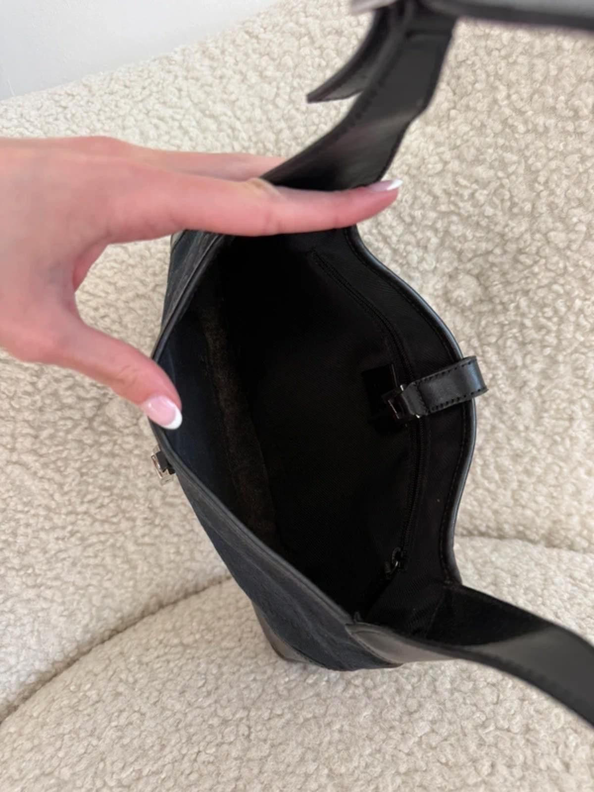Gucci Gucci Jackie GG Canvas Shoulder Bag – Black Size ONE SIZE - 10 Thumbnail