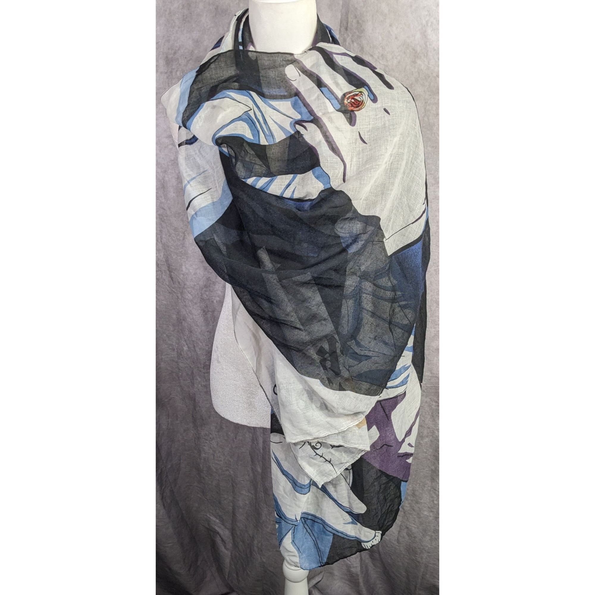 Other Black Butler Ciel & Sebastian Lightweight Scarf 38x72 Inches Size ONE SIZE - 10 Thumbnail