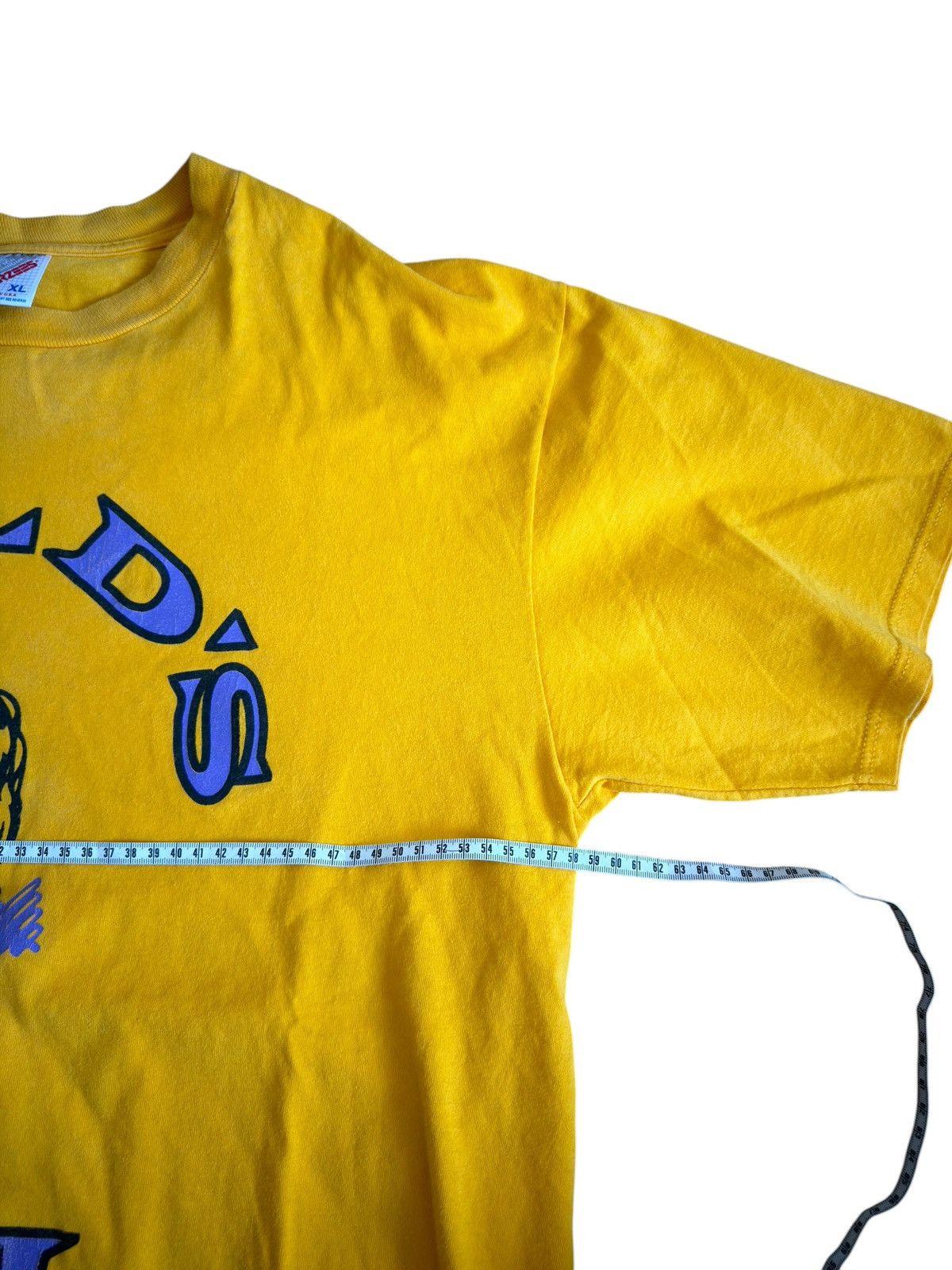 Vintage *RARE* 1990s 90s VINTAGE GOLD’S GYM YELLOW BODYBUILDING TEE Size US XL / EU 56 / 4 - 10 Thumbnail