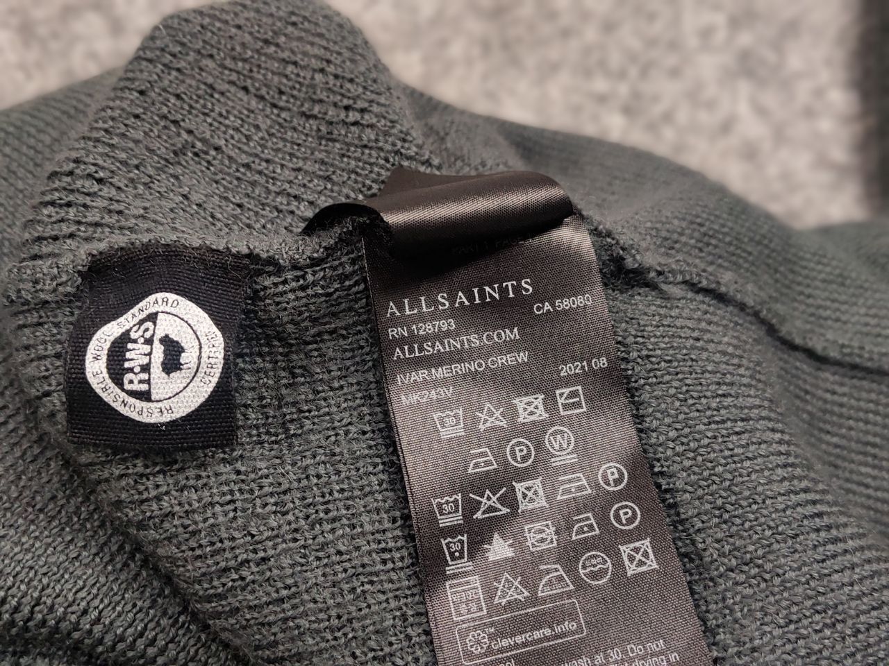 Allsaints Allsaints ivar merino wool crew neck knit jumper Sweater Size US S / EU 44-46 / 1 - 14 Thumbnail