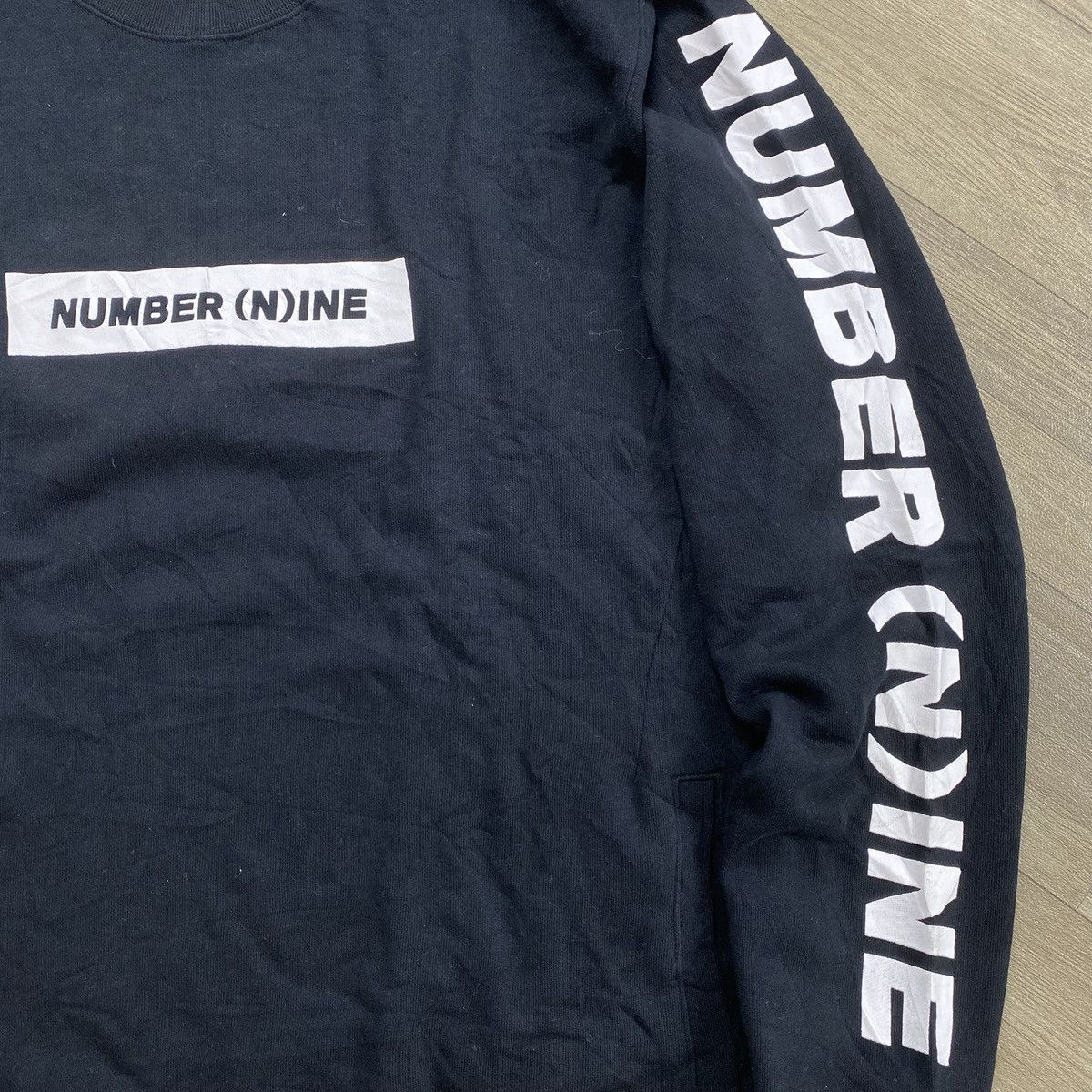 Number (N)ine 2000s Number (N)ine Spell Out Logo Tapped Pocket Sweatshirt Size US L / EU 52-54 / 3 - 10 Thumbnail