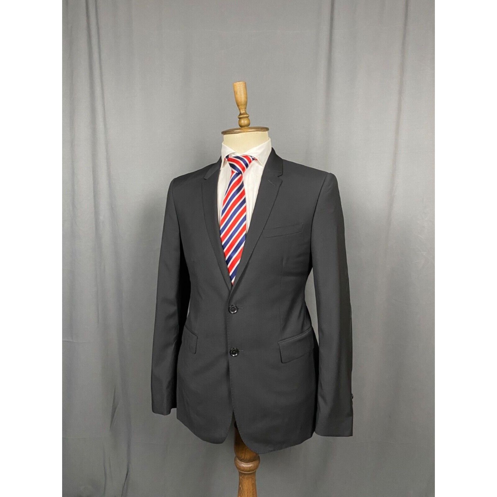 Burberry MINT! Burberry Slim Fit Men's Black Wool Blazer Sportcoat Ja Size 50R - 4 Thumbnail