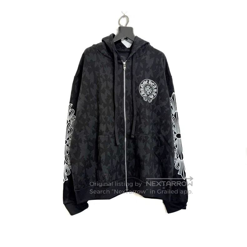 Chrome Hearts CHROME HEARTS Size XL Logo-stamped zip-up hoodie Size US XL / EU 56 / 4 - 3 Thumbnail