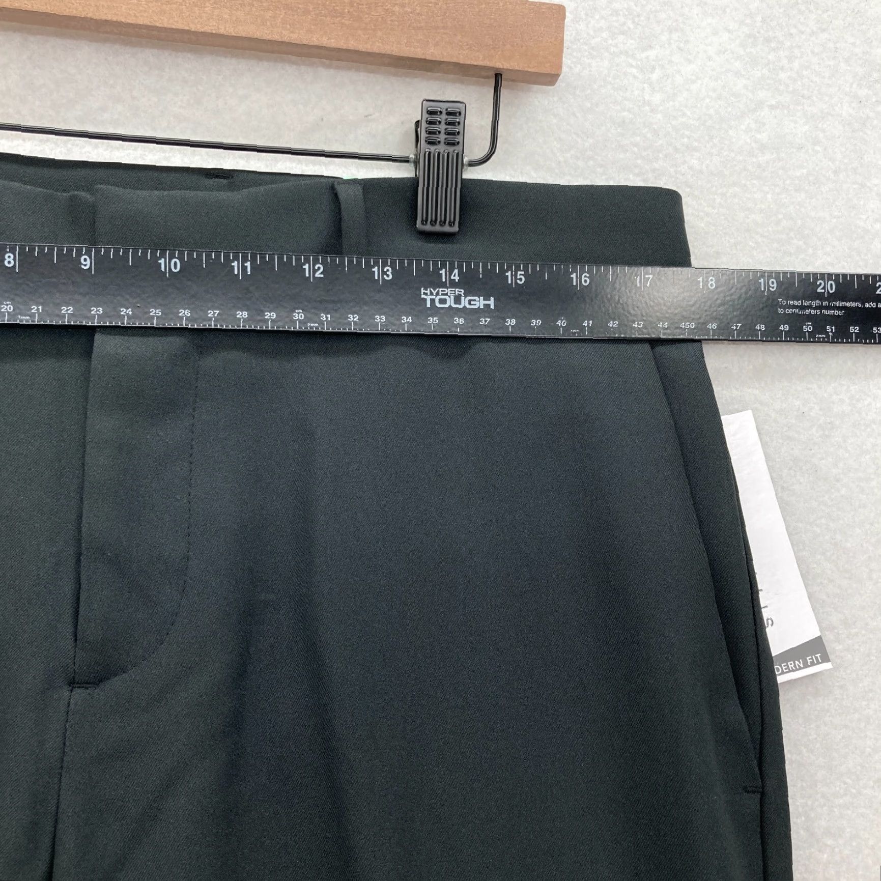 Perry Ellis Perry Ellis Portfolio Essential Dress Pants Mens 34x34 Modern Fit Black Stretch Dress Pants Mens 34 Black Stretch Size US 34 / EU 50 - 7 Thumbnail