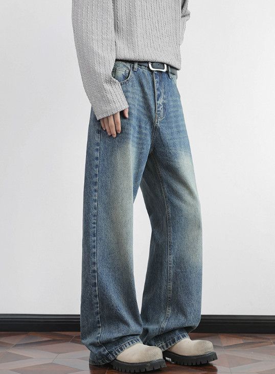 Japanese Brand Men's Cleanfit Distressed Retro Versatile Jeans Size US 32 / EU 48 - 3 Thumbnail