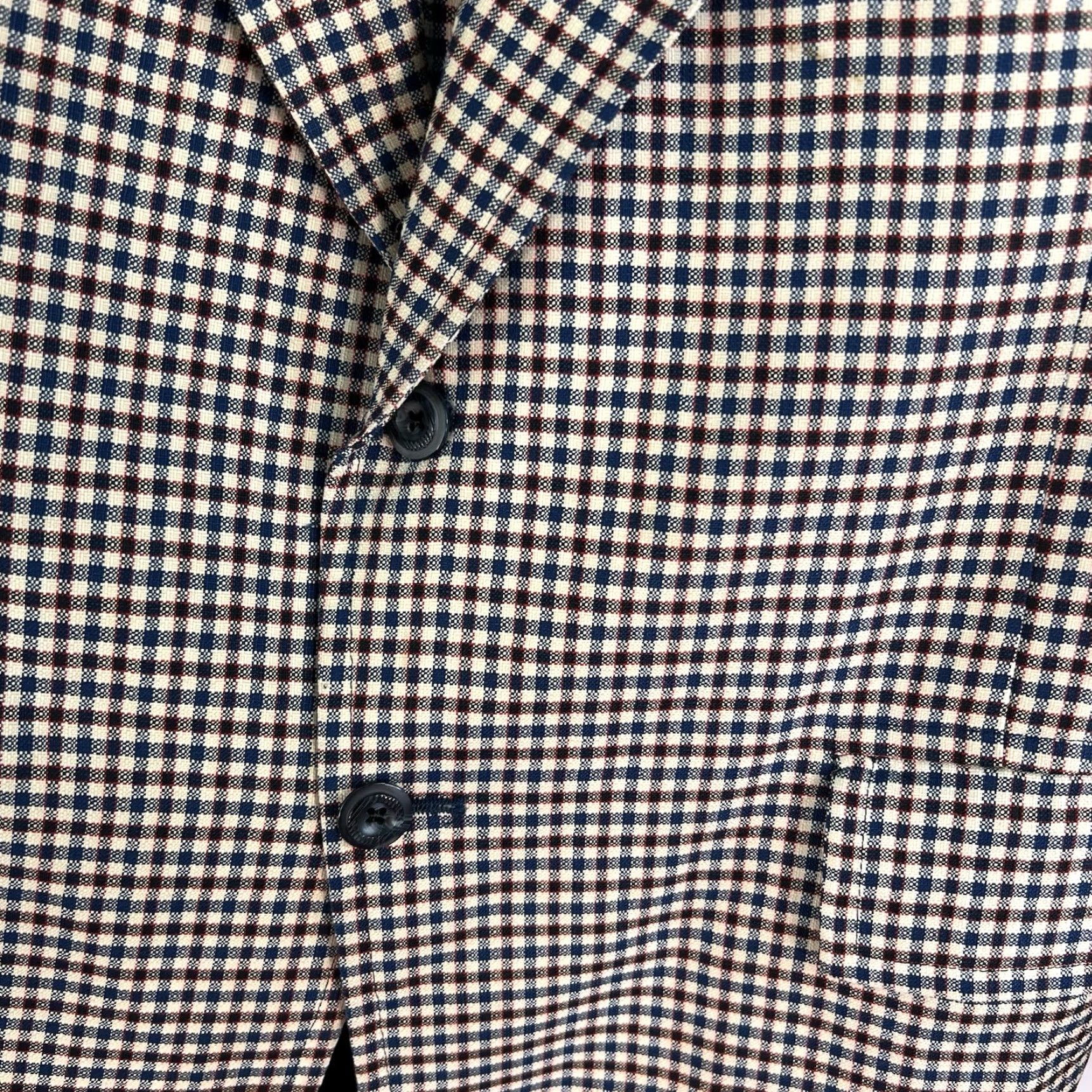 Hart Schaffner Marx VTG Hart Schaffner Marx Blazer Sport Coat Mens 46R Check Made USA Classic Fit Blazer Size 46R - 6 Thumbnail