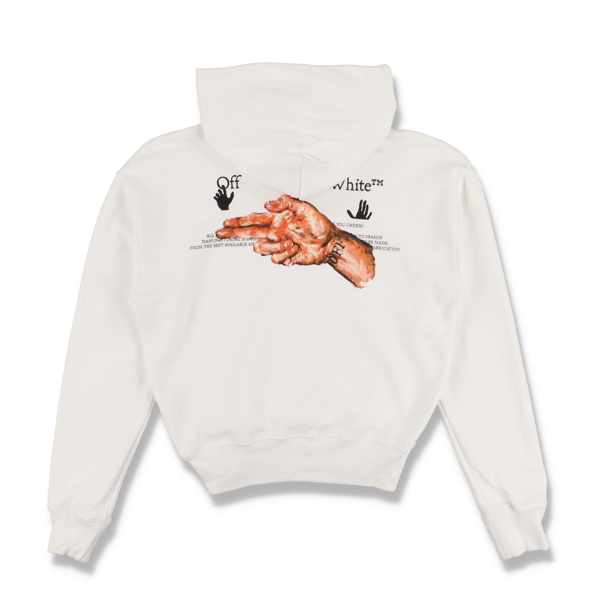 Off-White White Pascal Hand Gun Logo Oversized Hoodie Size US M / EU 48-50 / 2 - 1 Thumbnail