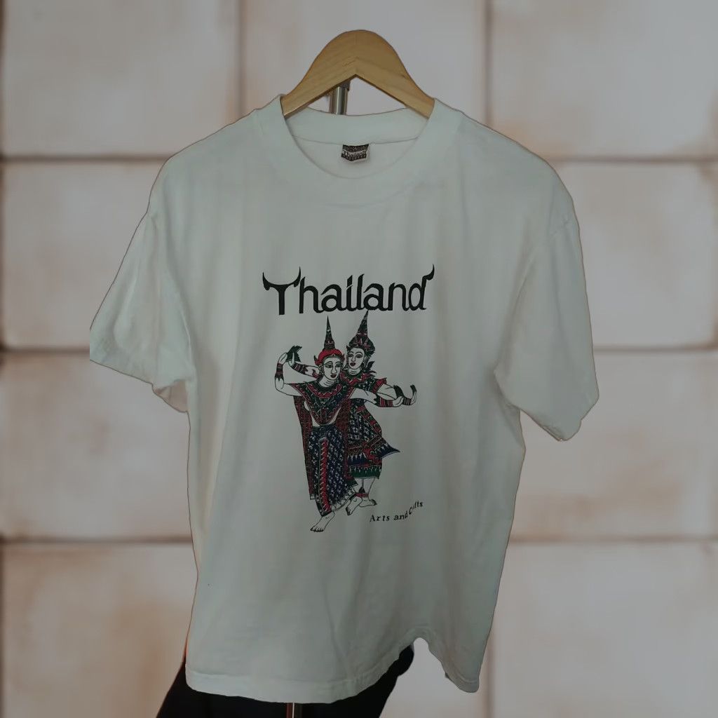 Vintage Travel Thailand Arts And Crafts T-shirt L White Men Art Nice Print Made in Thailand Size US L / EU 52-54 / 3 - 1 Thumbnail