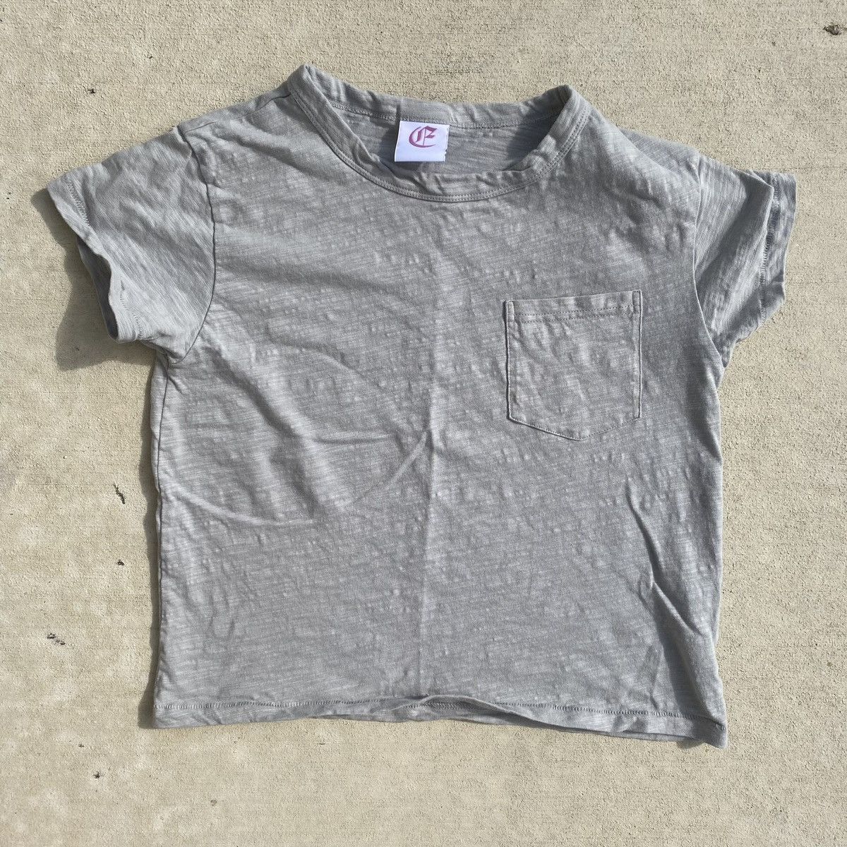 Other × Vintage Elysian grey pocket baby tee cotton slub Size S / US 4 / IT 40 - 1 Thumbnail