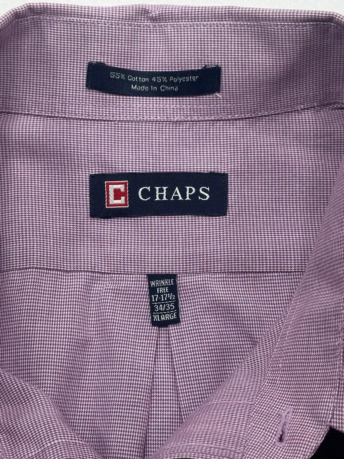 Chaps Ralph Lauren Chaps Wrinkle Free Button Down Purple 17-34/35 Size US XL / EU 56 / 4 - 3 Thumbnail
