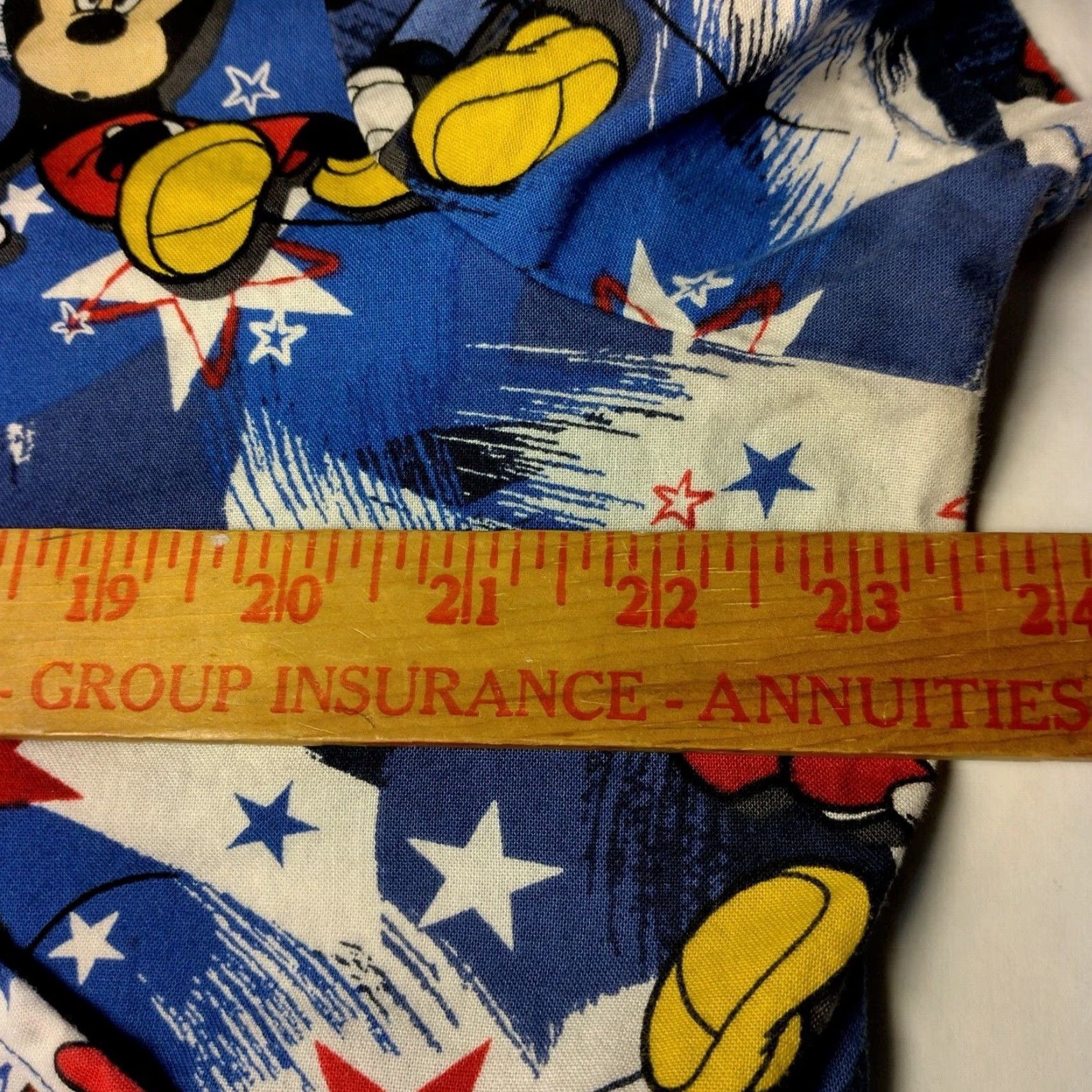 Disney Disney Mickey Mouse Scrub Top Women XL Blue Stars Faux Wrap Short Sleeve Shirt Size XL / US 12-14 / IT 48-50 - 4 Thumbnail